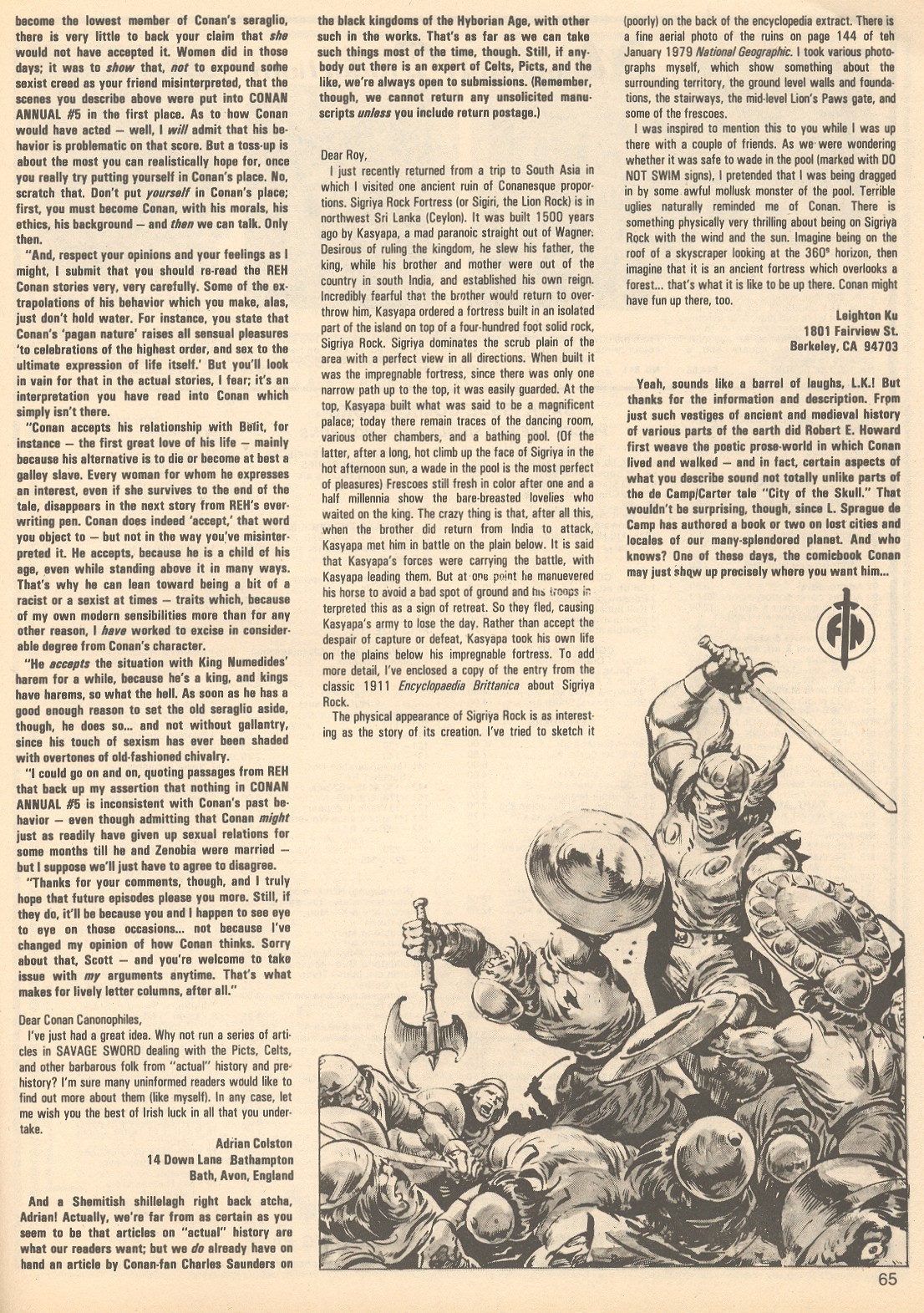 Read online The Savage Sword Of Conan comic -  Issue #53 - 65