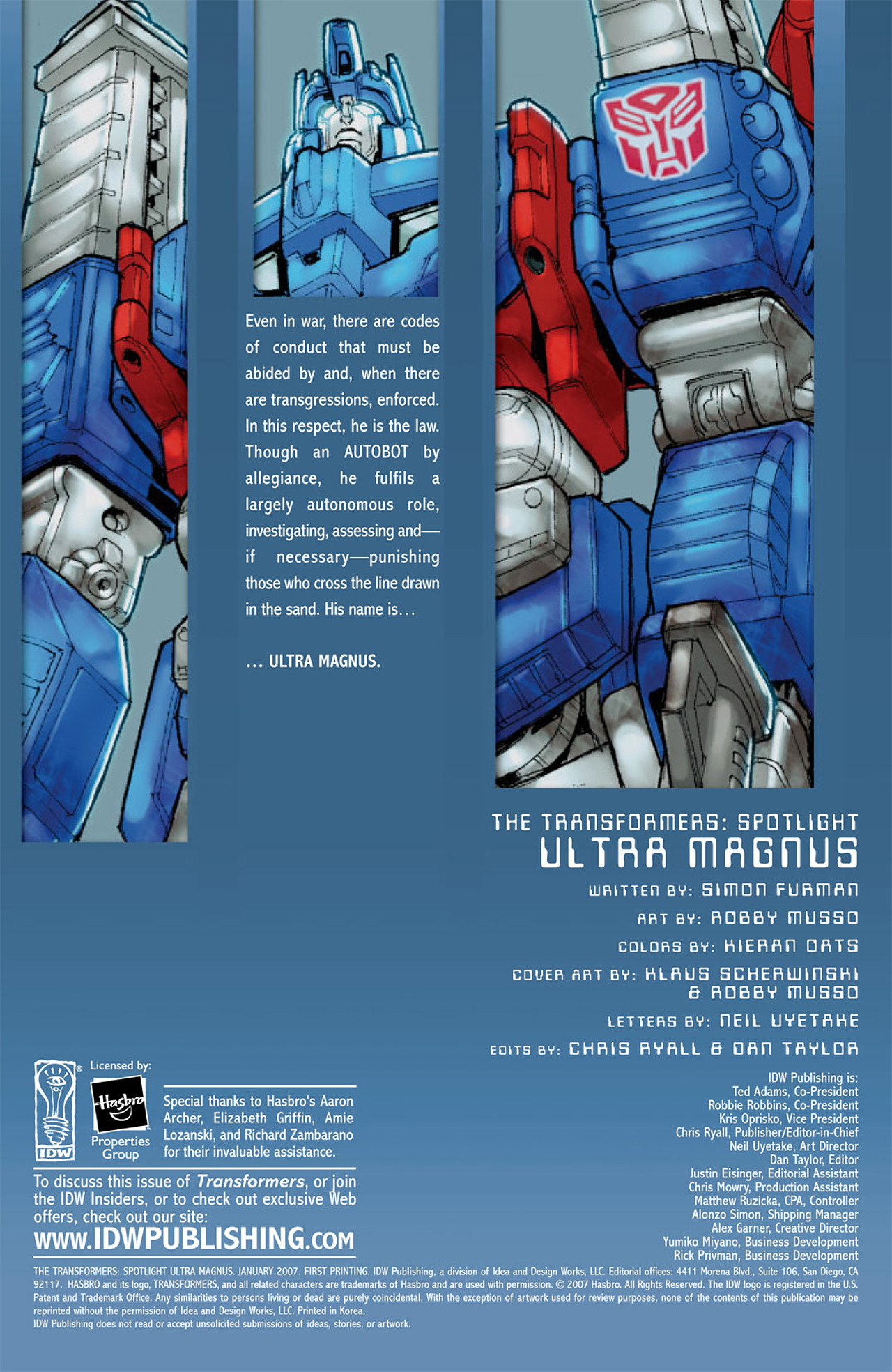Read online Transformers Spotlight: Ultra Magnus comic -  Issue # Full - 2