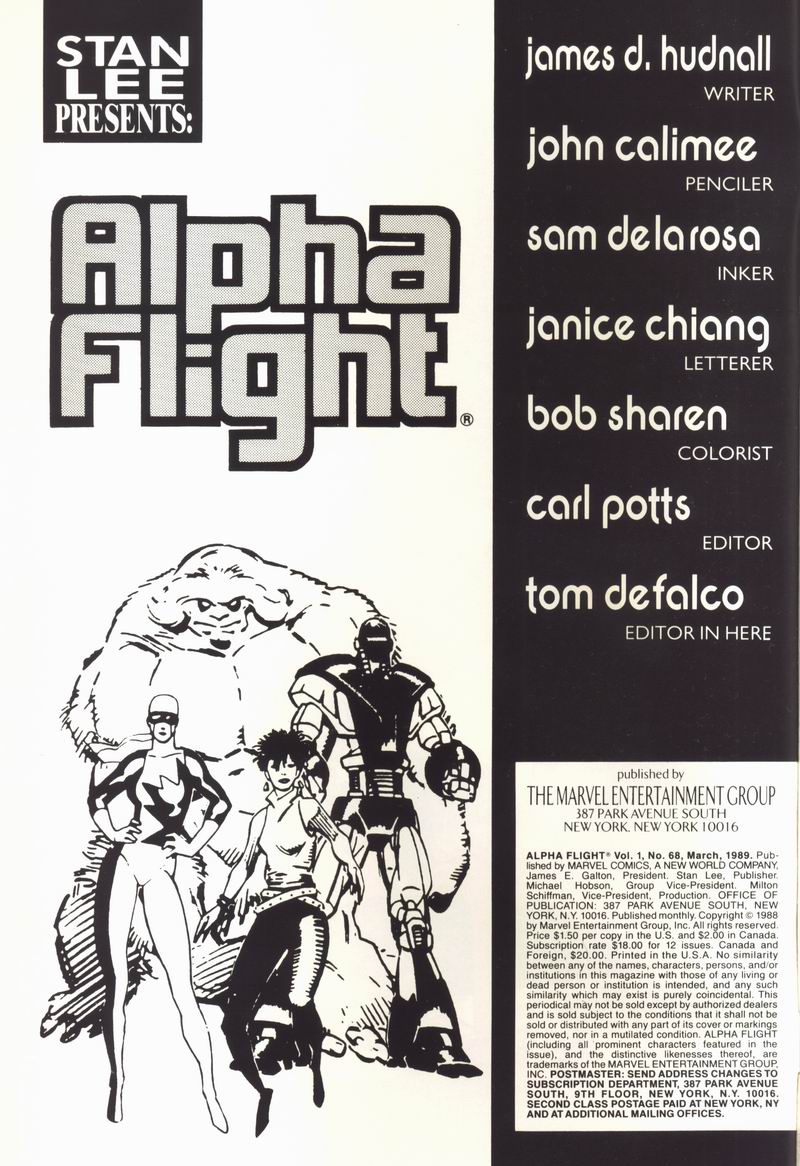 Read online Alpha Flight (1983) comic -  Issue #68 - 2