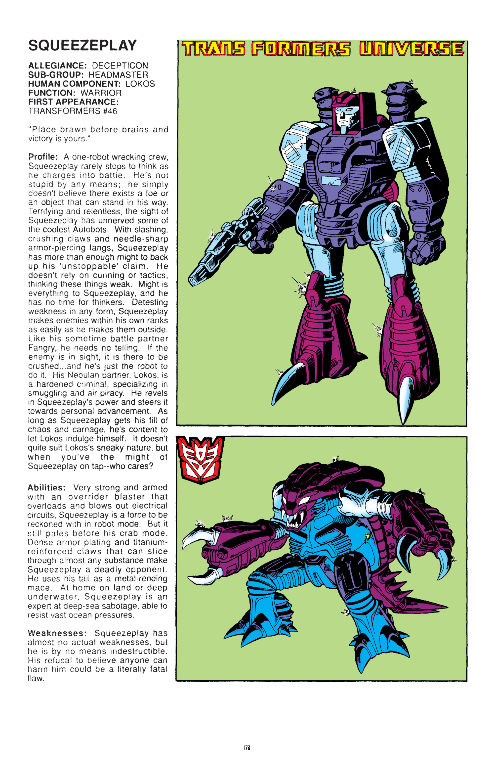 Read online The Transformers Classics comic -  Issue # TPB 8 - 171