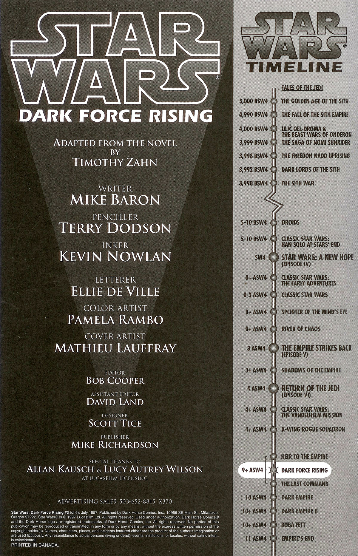 Read online Star Wars: Dark Force Rising comic -  Issue #3 - 2