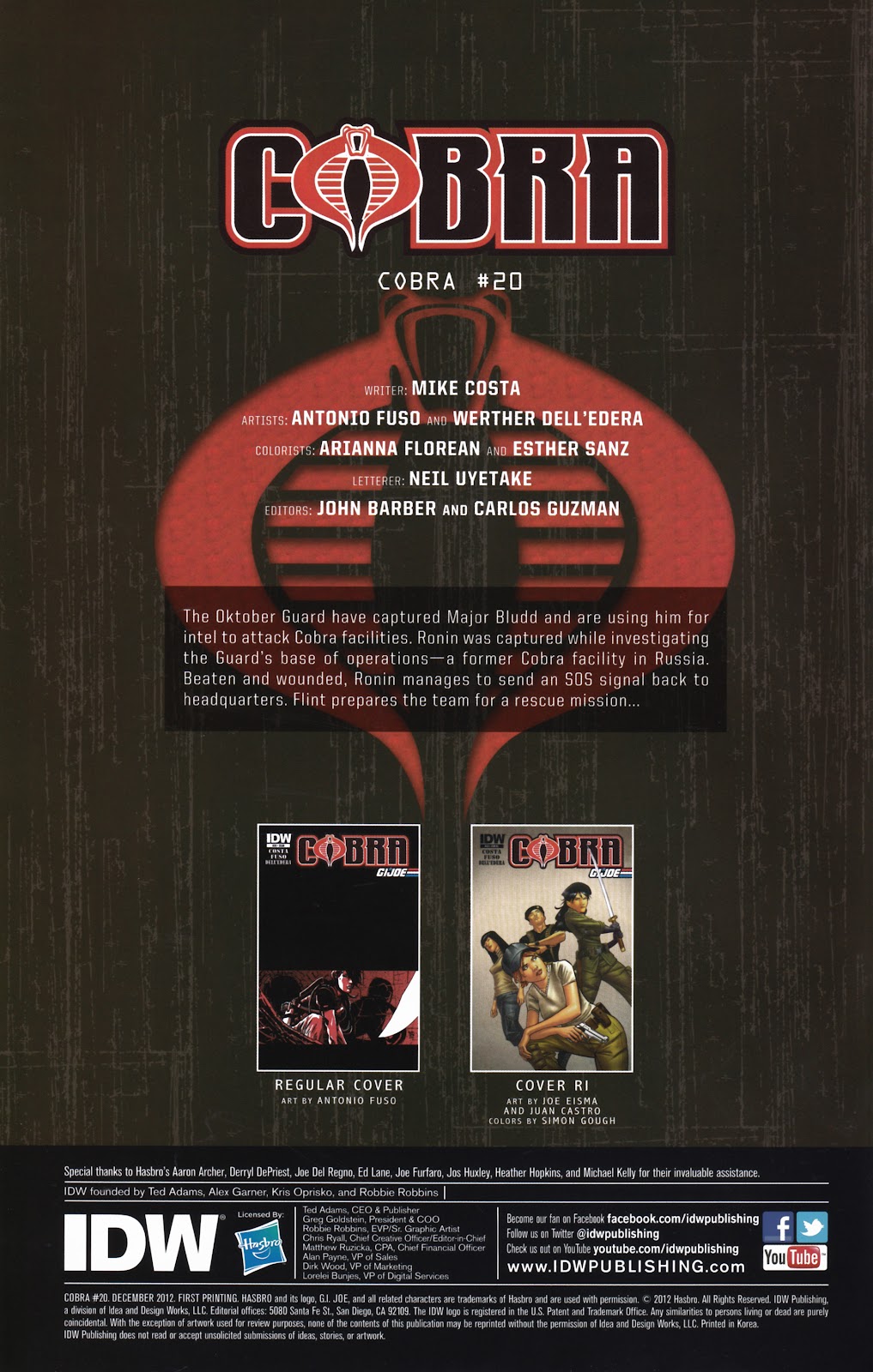G.I. Joe Cobra (2011) Issue #20 #20 - English 2 G.I. Joe Cobra (2011) Issue #20 #20 - English 2