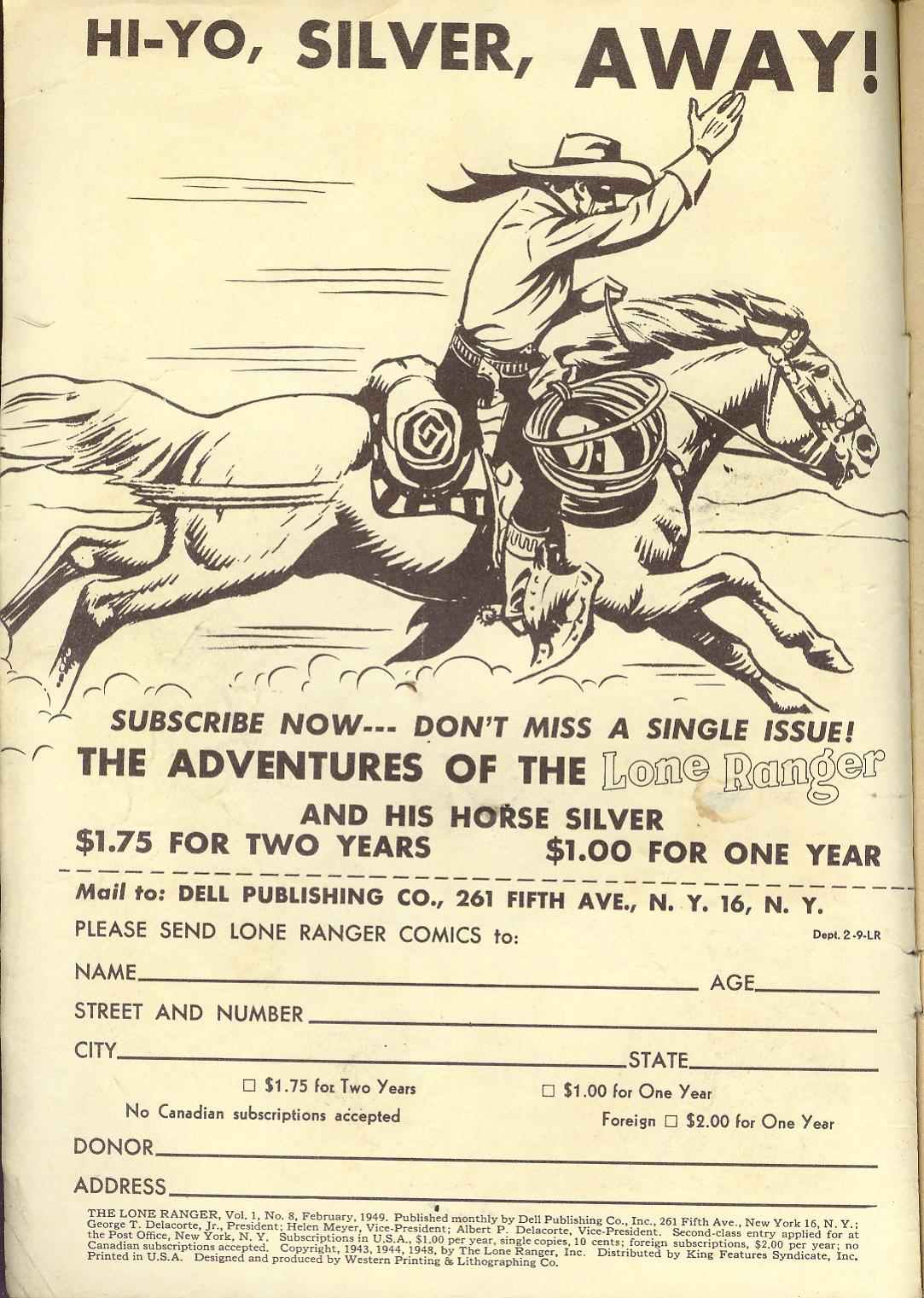 Read online The Lone Ranger (1948) comic -  Issue #8 - 2