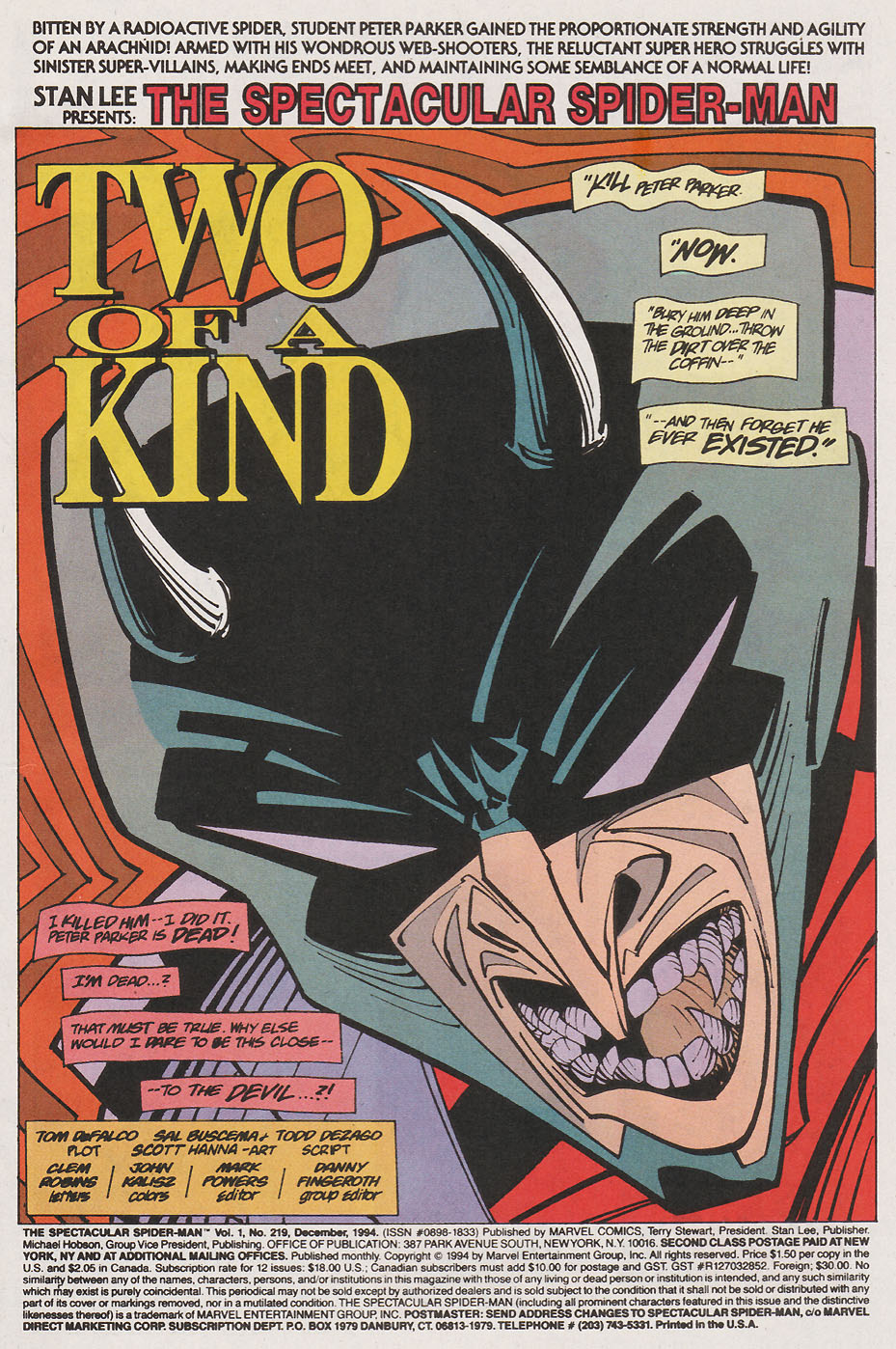 Read online The Spectacular Spider-Man (1976) comic -  Issue #219 - 2