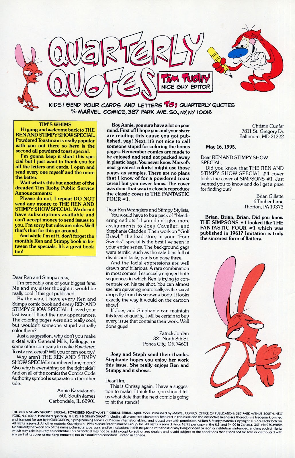 The Ren & Stimpy Show Special: Powdered Toastman's Cereal Serial issue Full - Page 2