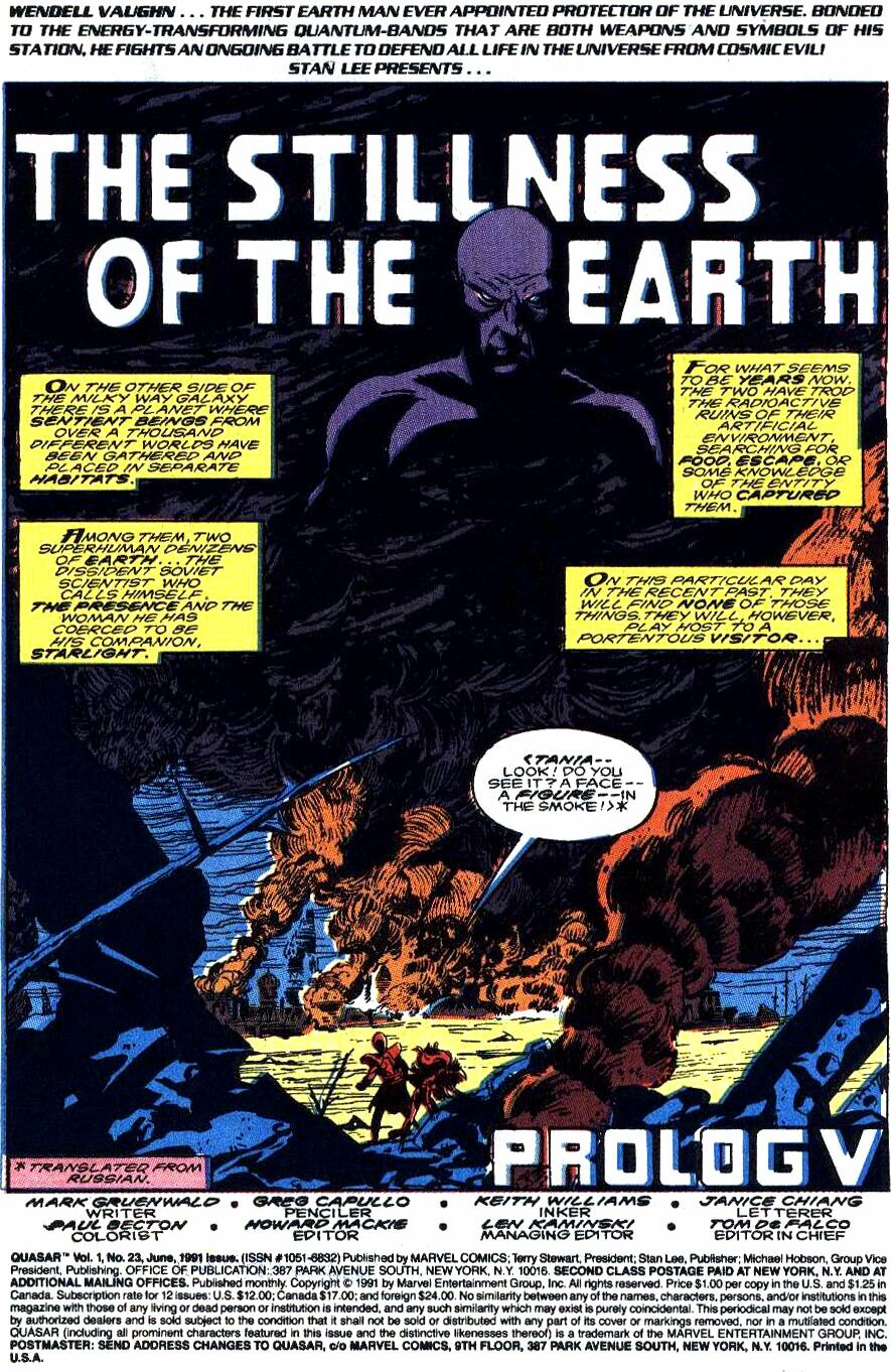 Read online Quasar comic -  Issue #23 - 2