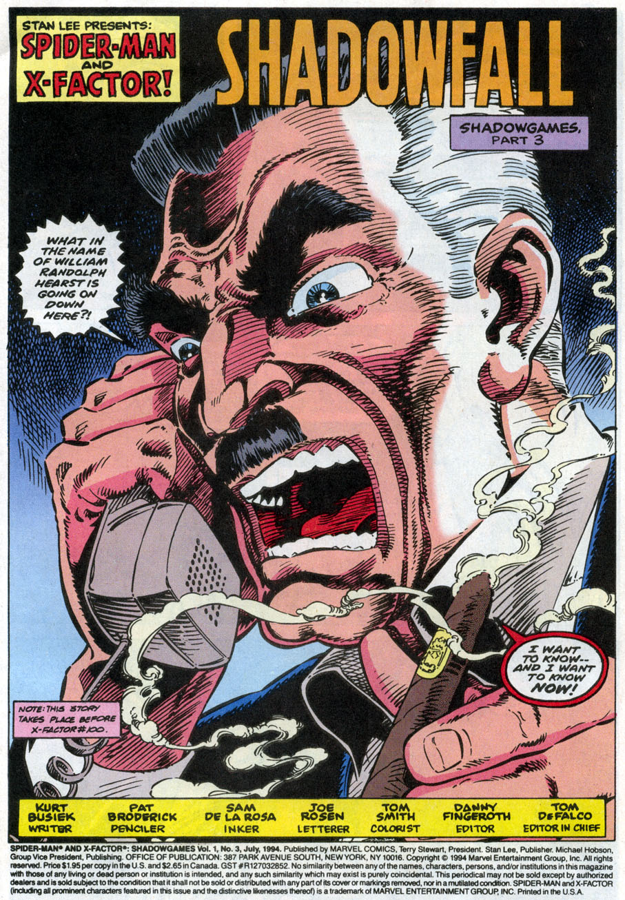 Read online Spider-Man and X-Factor: Shadowgames comic -  Issue #3 - 2