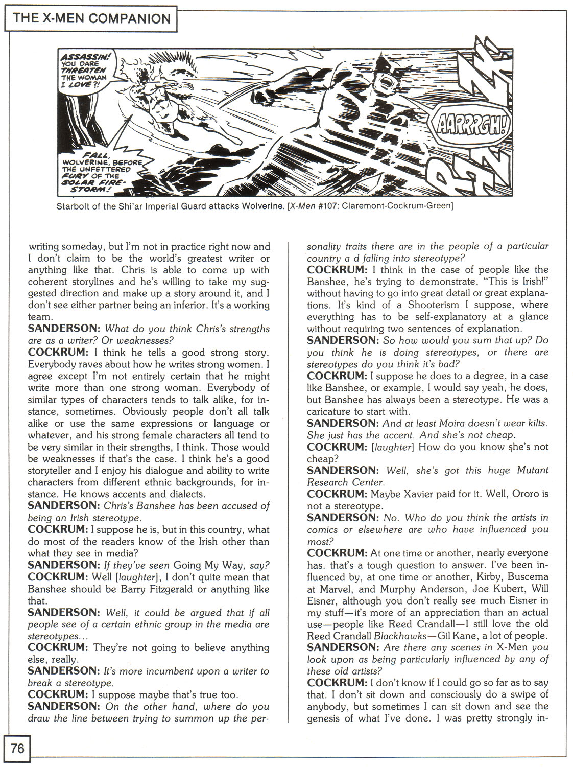 Read online The X-Men Companion comic -  Issue #1 - 76