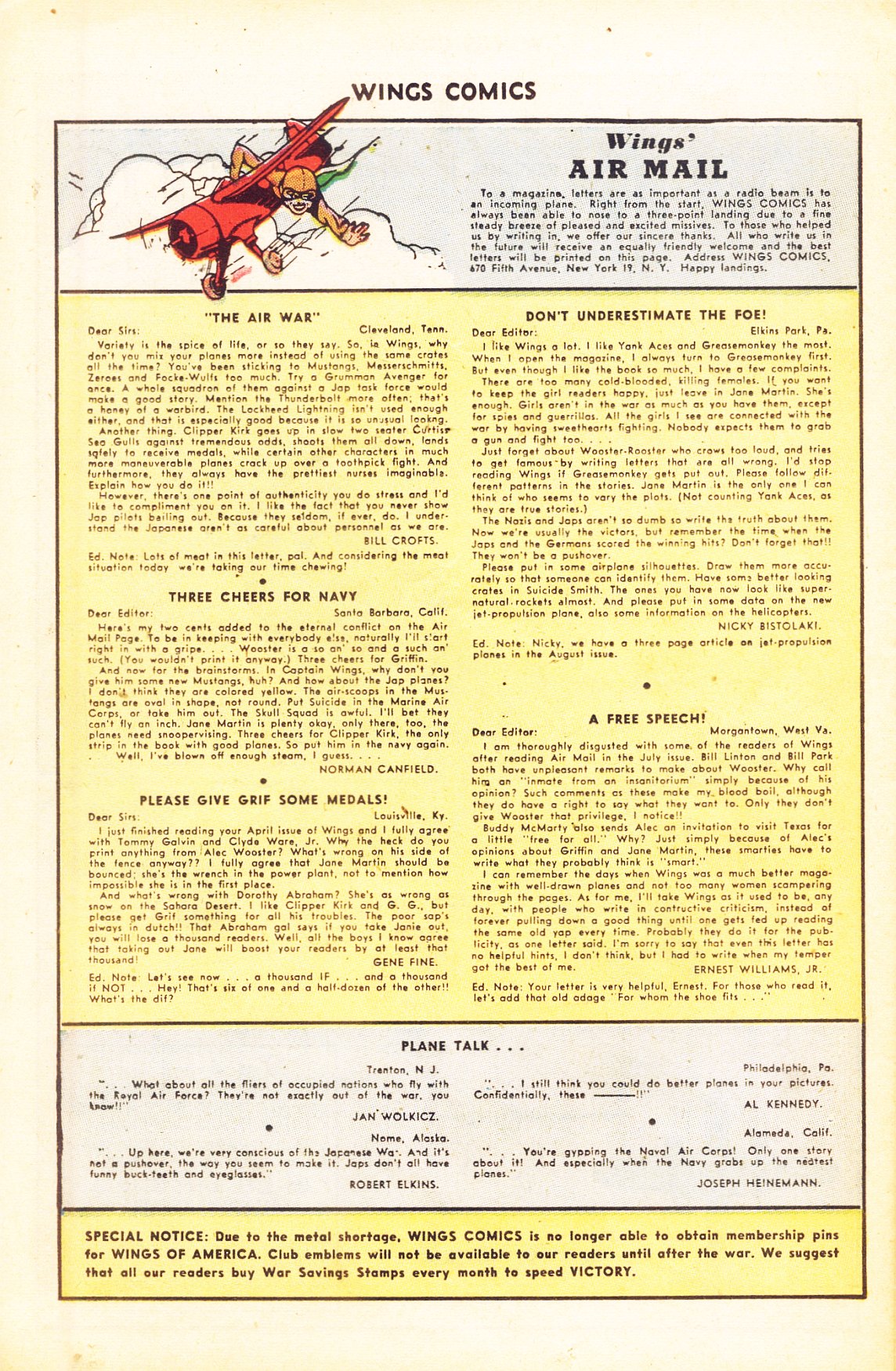 Read online Wings Comics comic -  Issue #50 - 36