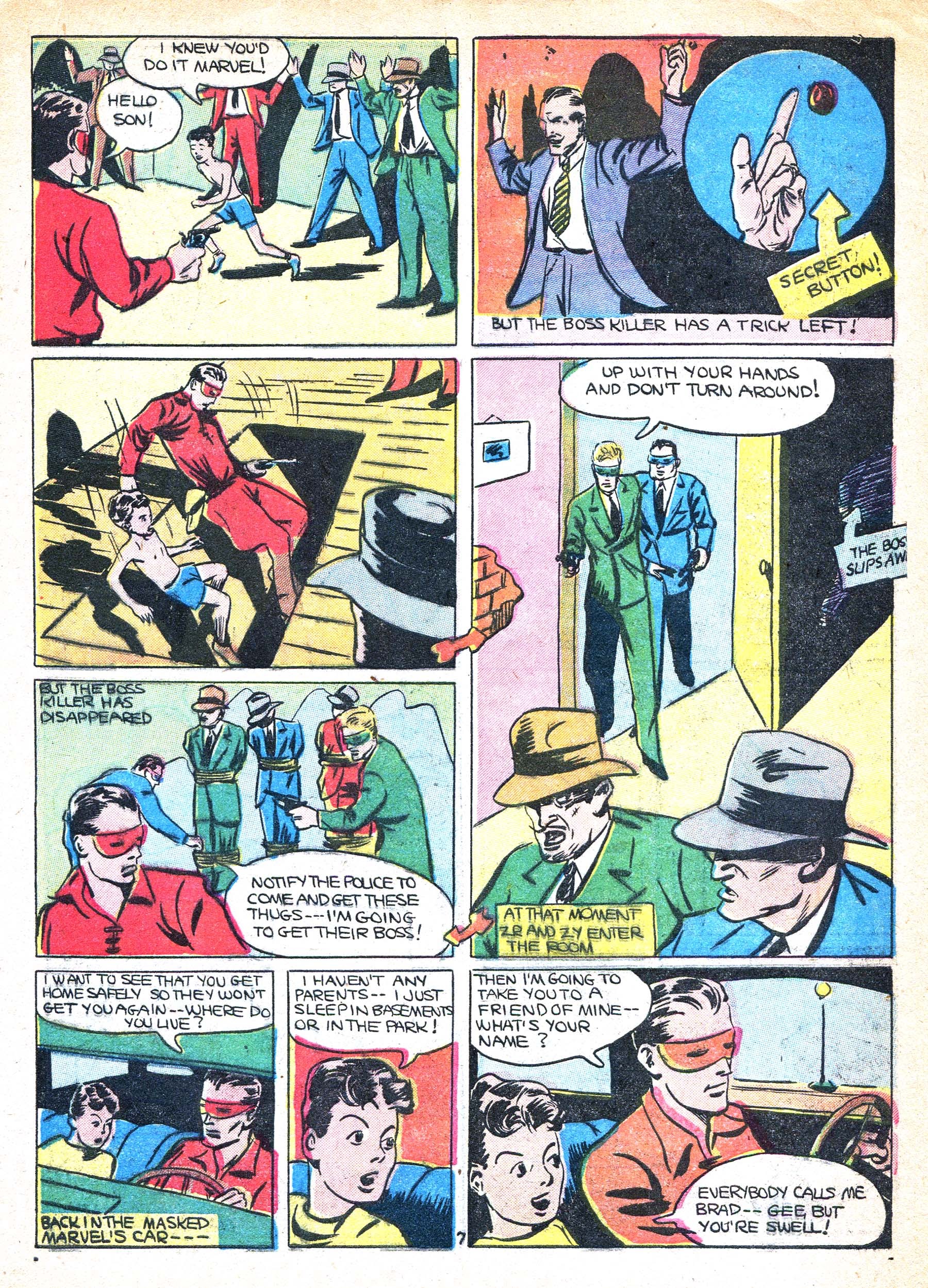 Read online Masked Marvel comic -  Issue #1 - 9