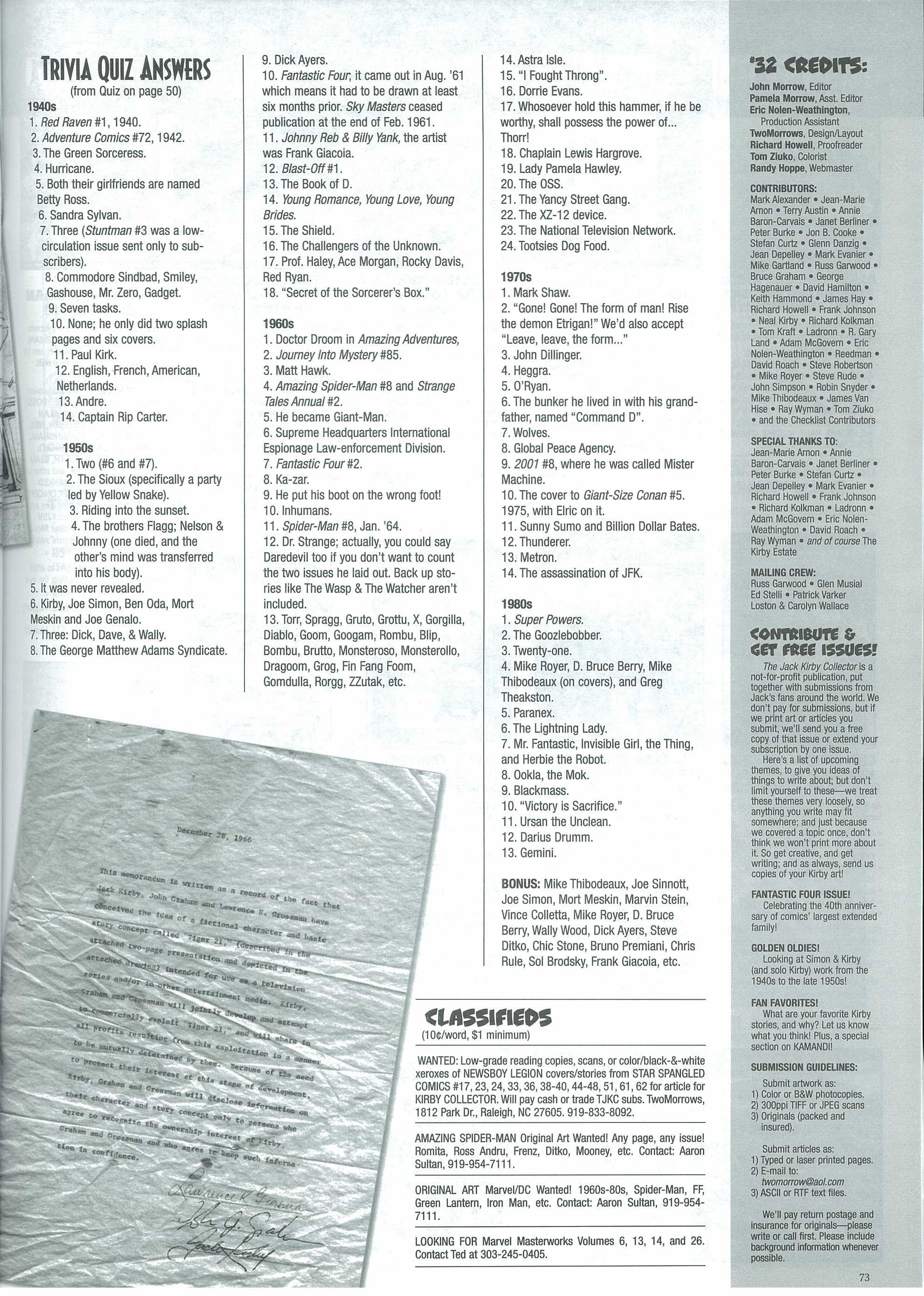 Read online The Jack Kirby Collector comic -  Issue #32 - 77