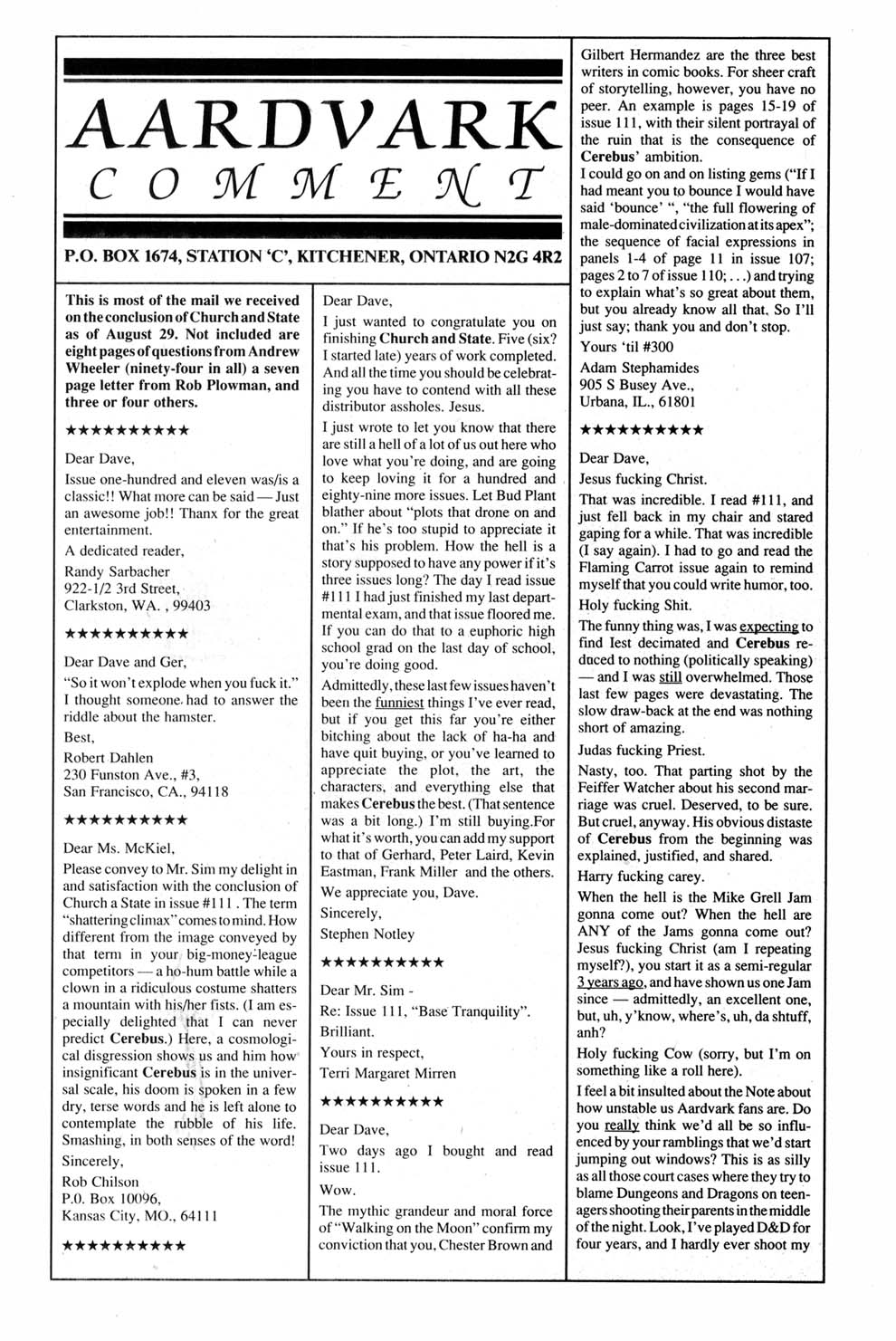 Cerebus Issue #114 #113 - English 22
