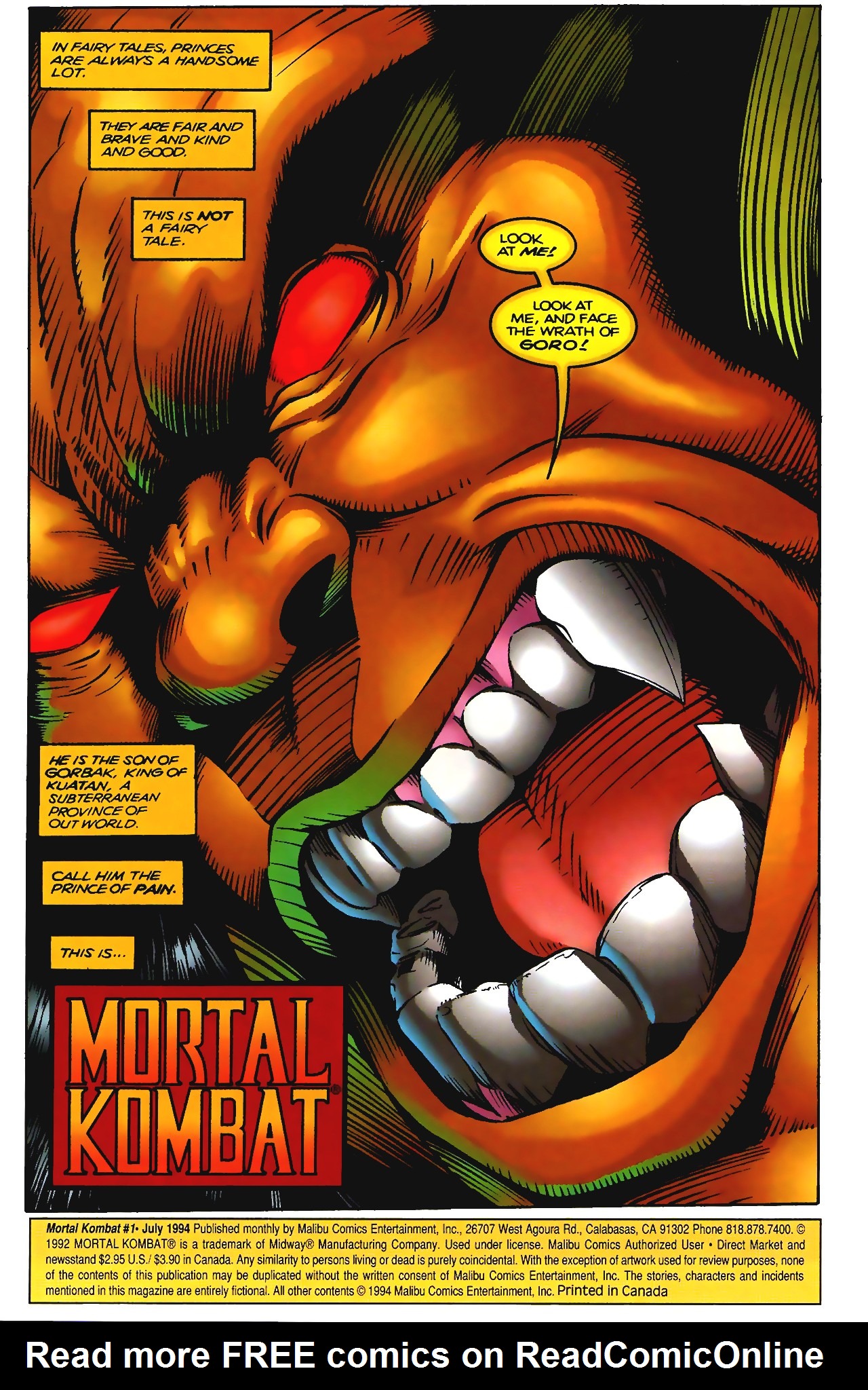 Read online Mortal Kombat (1994) comic -  Issue #1 - 4