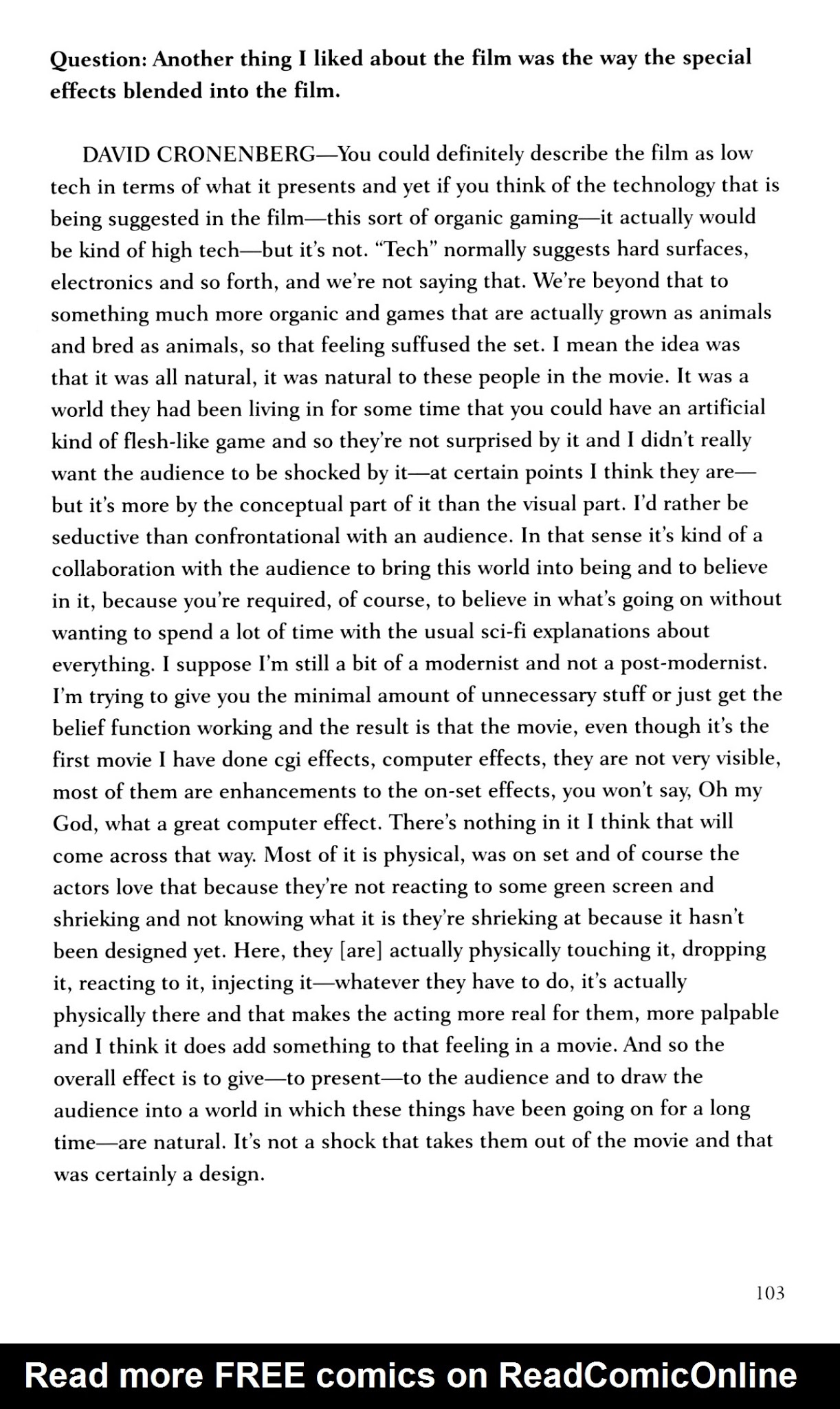 Read online eXistenZ comic -  Issue # TPB - 106