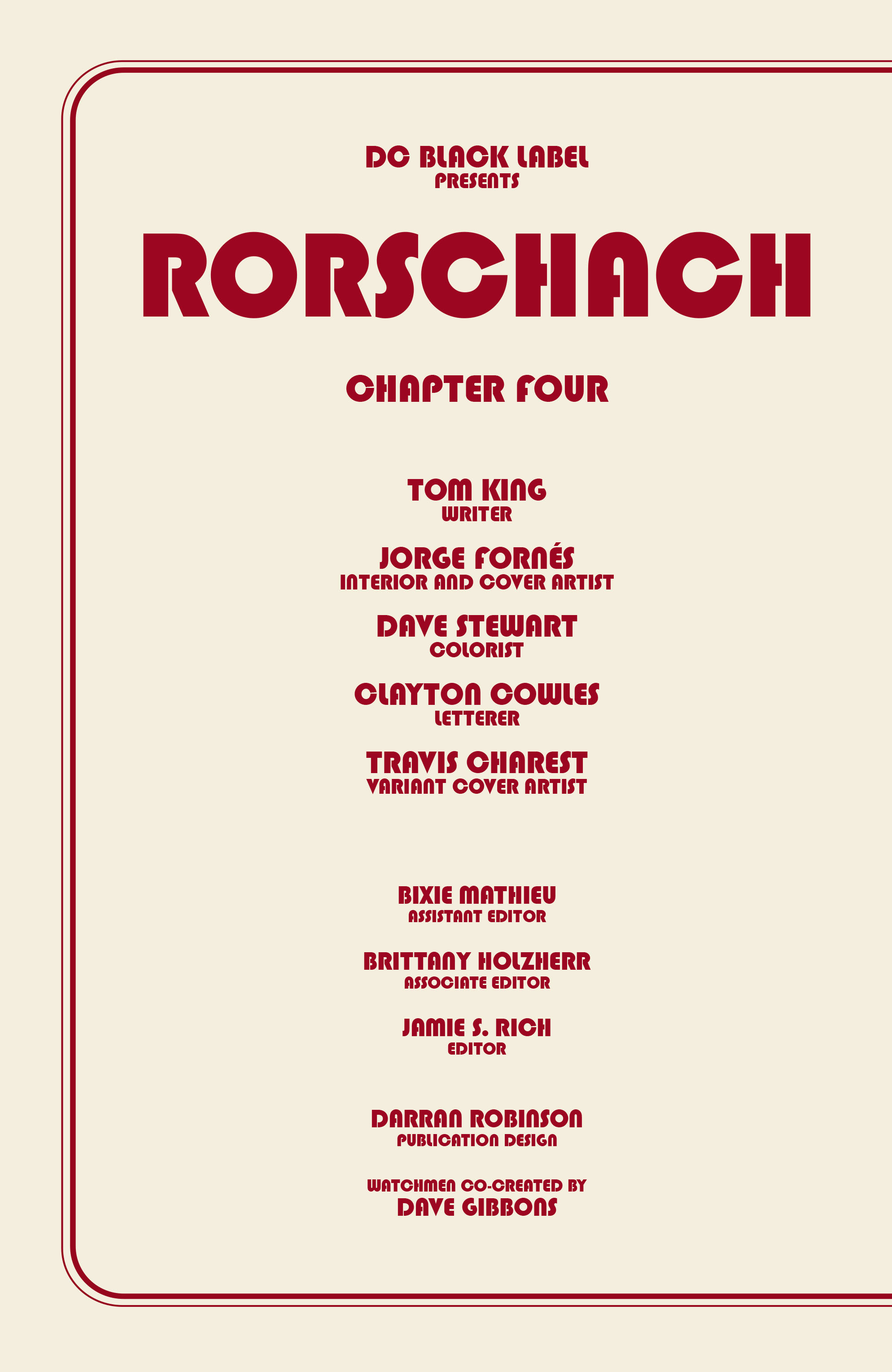 Read online Rorschach comic -  Issue #4 - 2