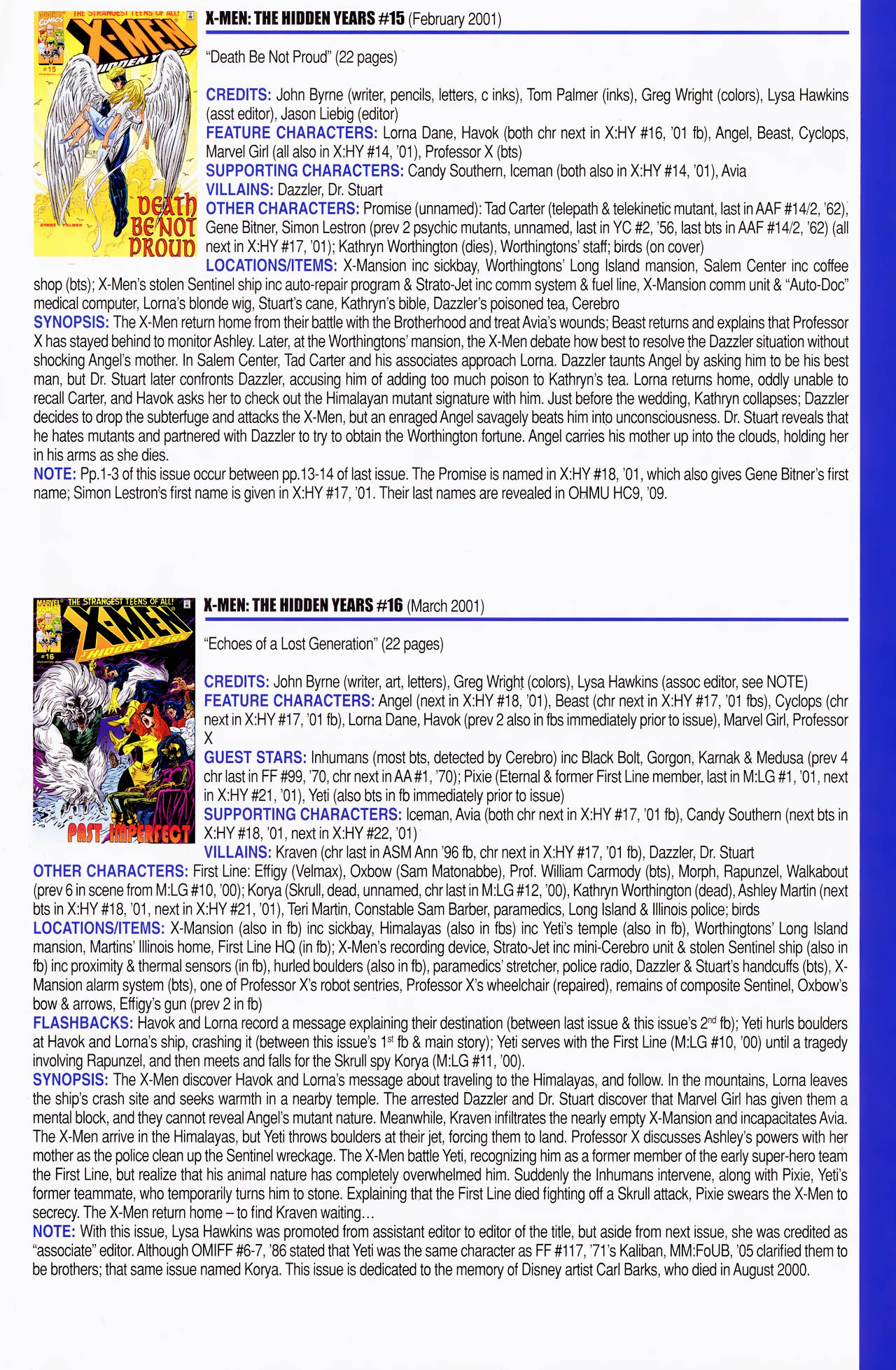 Read online Official Index to the Marvel Universe comic -  Issue #14 - 61