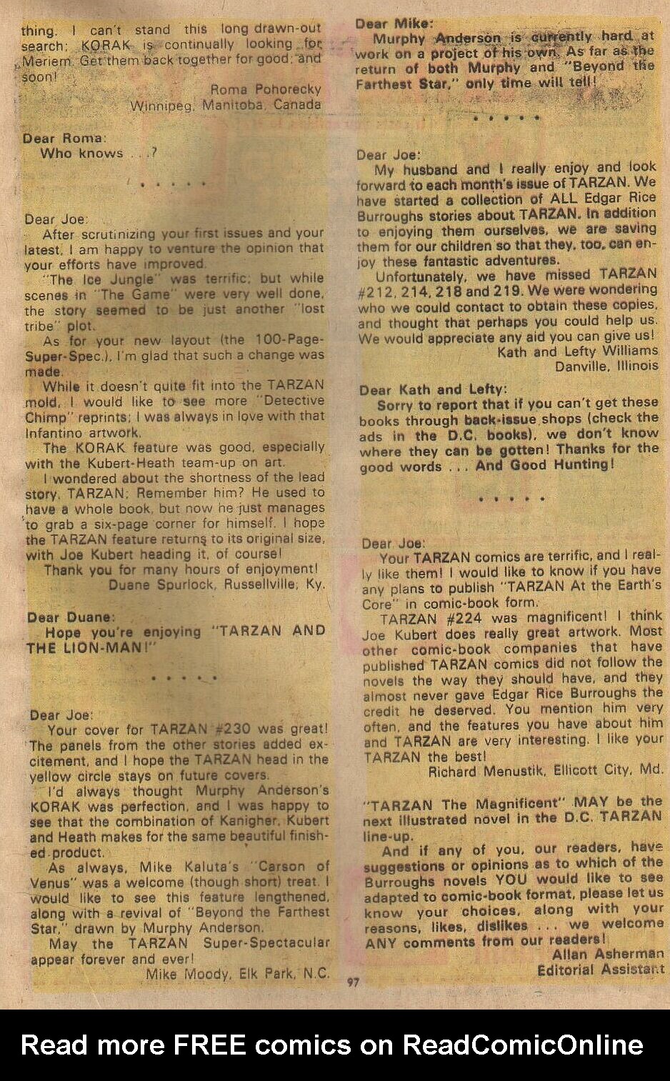 Read online Tarzan (1972) comic -  Issue #233 - 85
