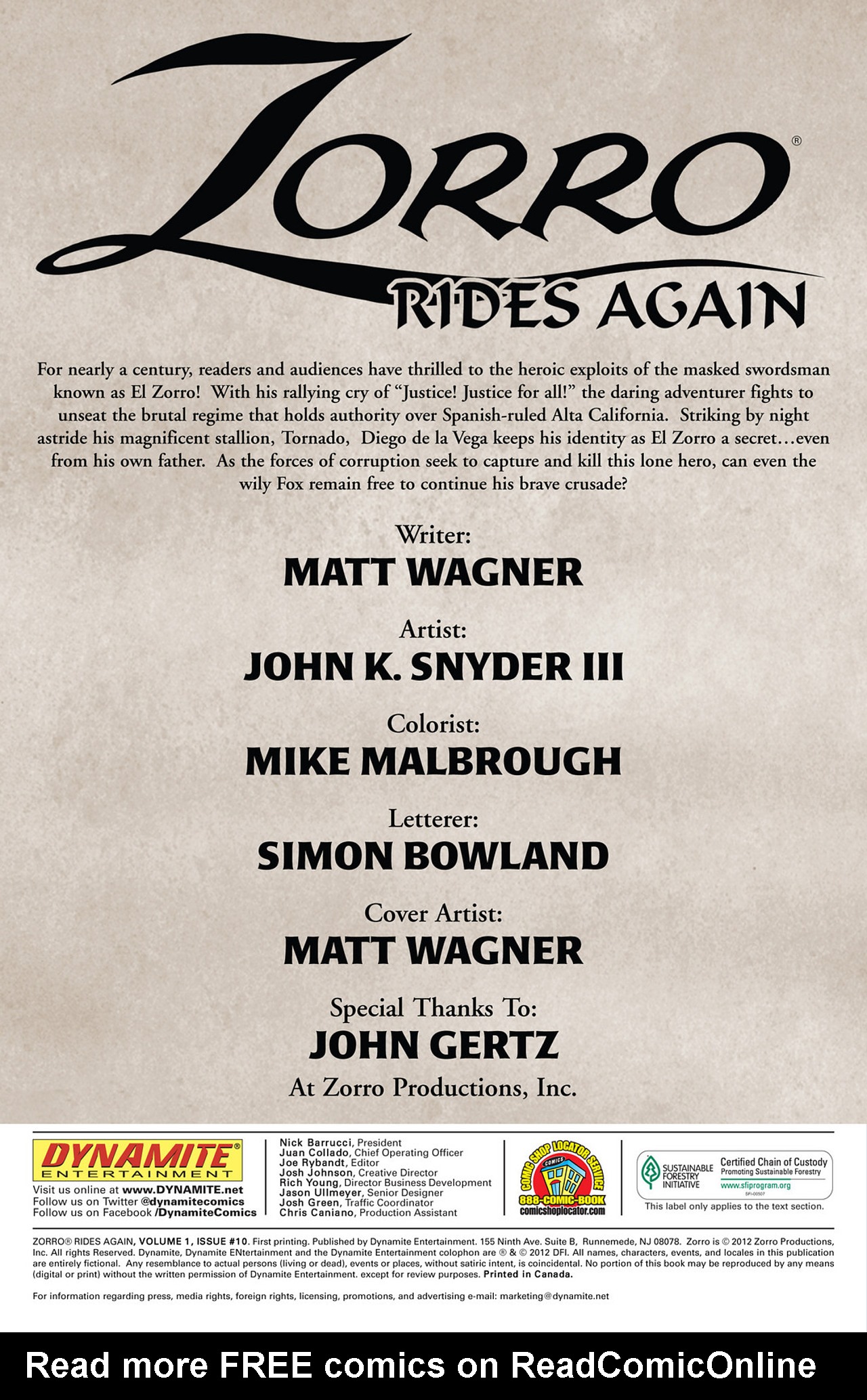 Read online Zorro Rides Again comic -  Issue #10 - 2