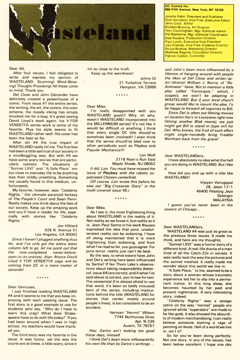 Read online Wasteland (1987) comic -  Issue #8 - 29