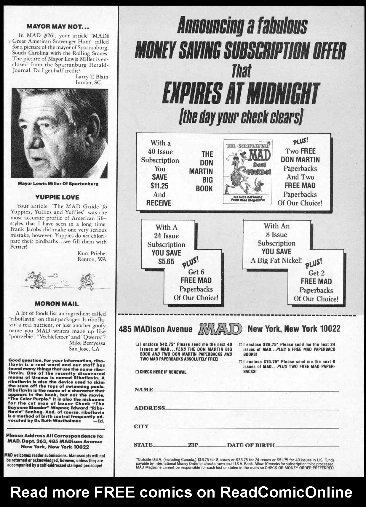 Read online MAD comic -  Issue #263 - 5