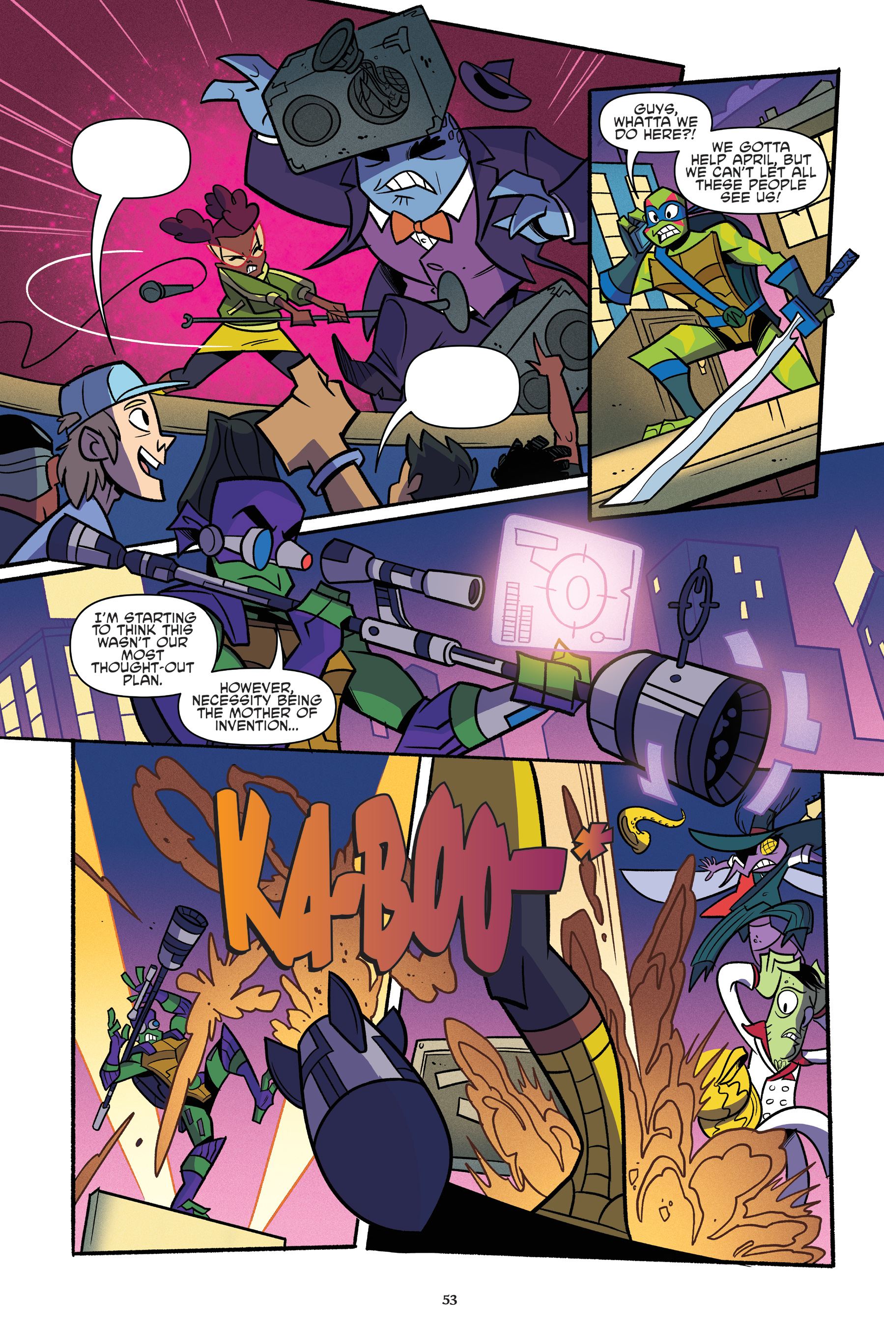 Read online Rise of the Teenage Mutant Ninja Turtles: Sound Off! comic -  Issue # _TPB - 54