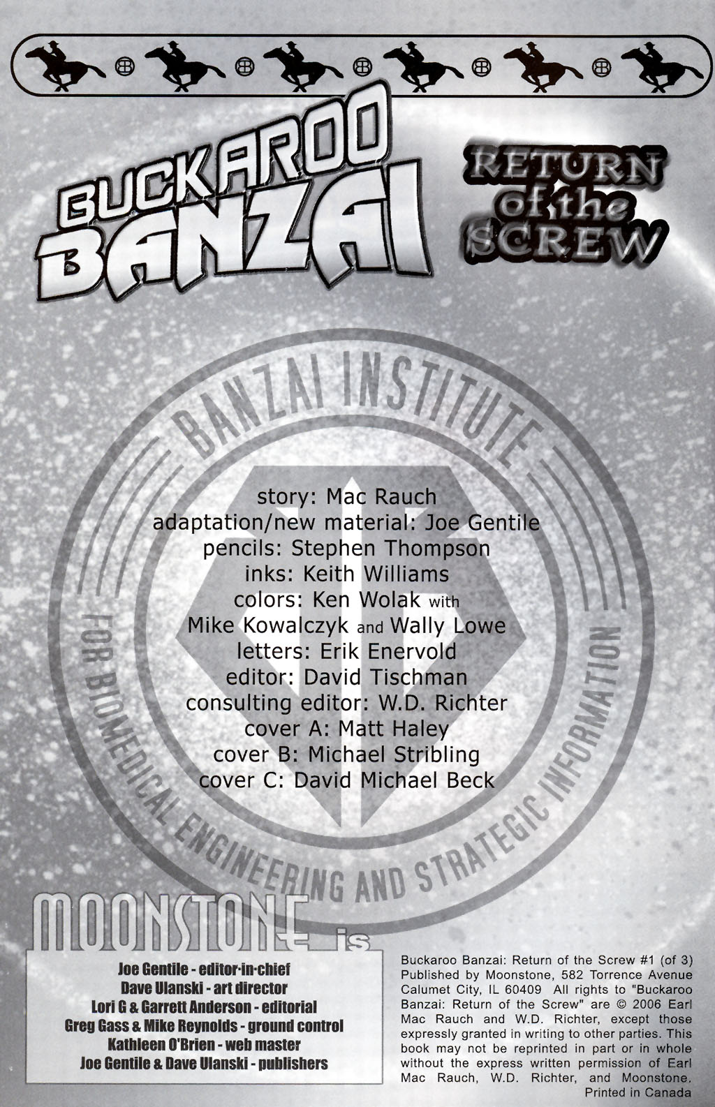 Read online Buckaroo Banzai: Return of the Screw (2006) comic -  Issue #1 - 2