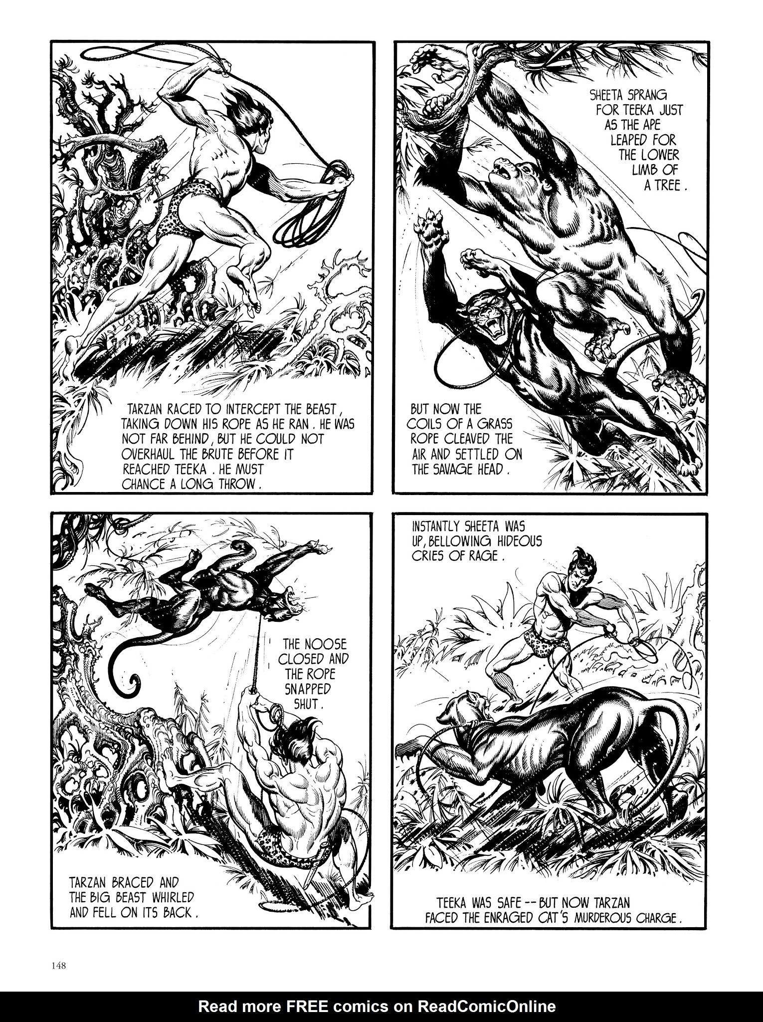 Read online Edgar Rice Burroughs' Tarzan: Burne Hogarth's Lord of the Jungle comic -  Issue # TPB - 147