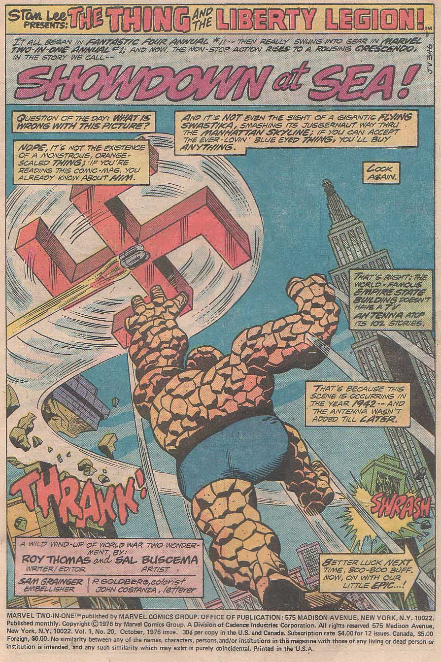 Marvel Two-In-One (1974) issue 20 - Page 2