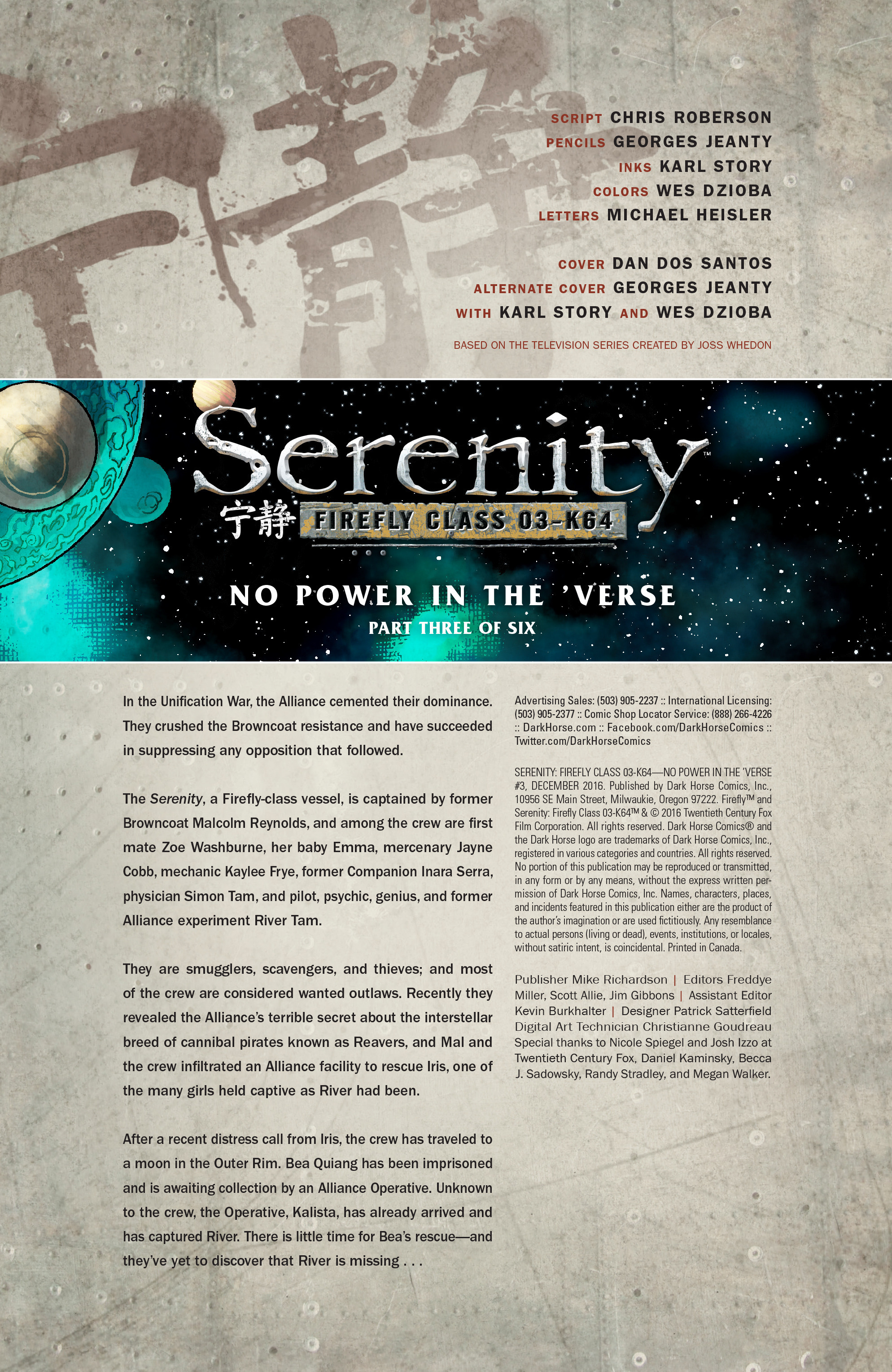 Read online Serenity: Firefly Class 03-K64 – No Power in the 'Verse comic -  Issue #3 - 3