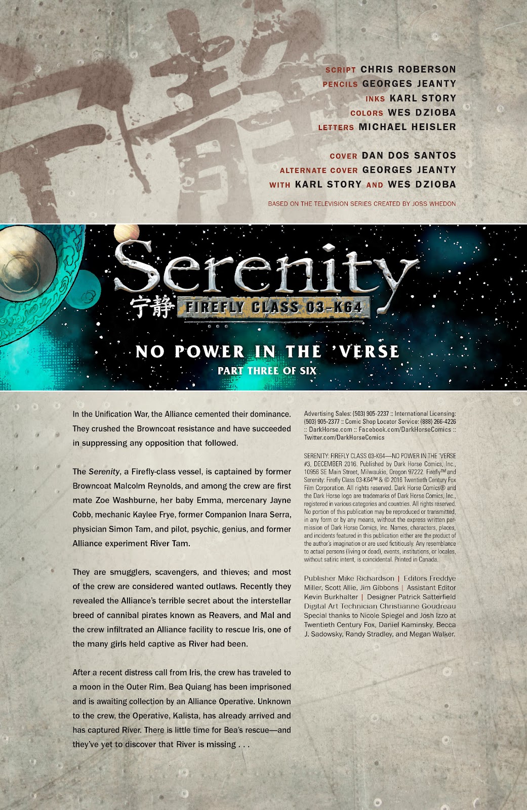 Serenity: Firefly Class 03-K64 – No Power in the 'Verse issue 3 - Page 3