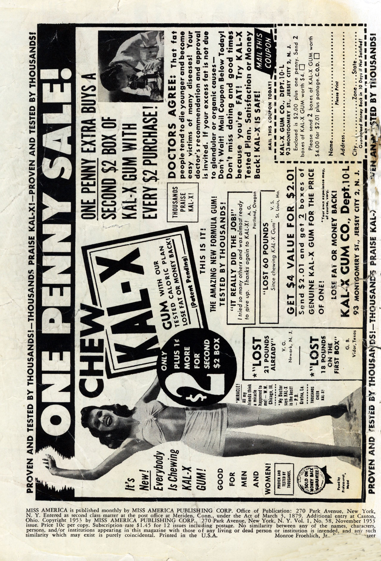 Read online Miss America comic -  Issue #58 - 2