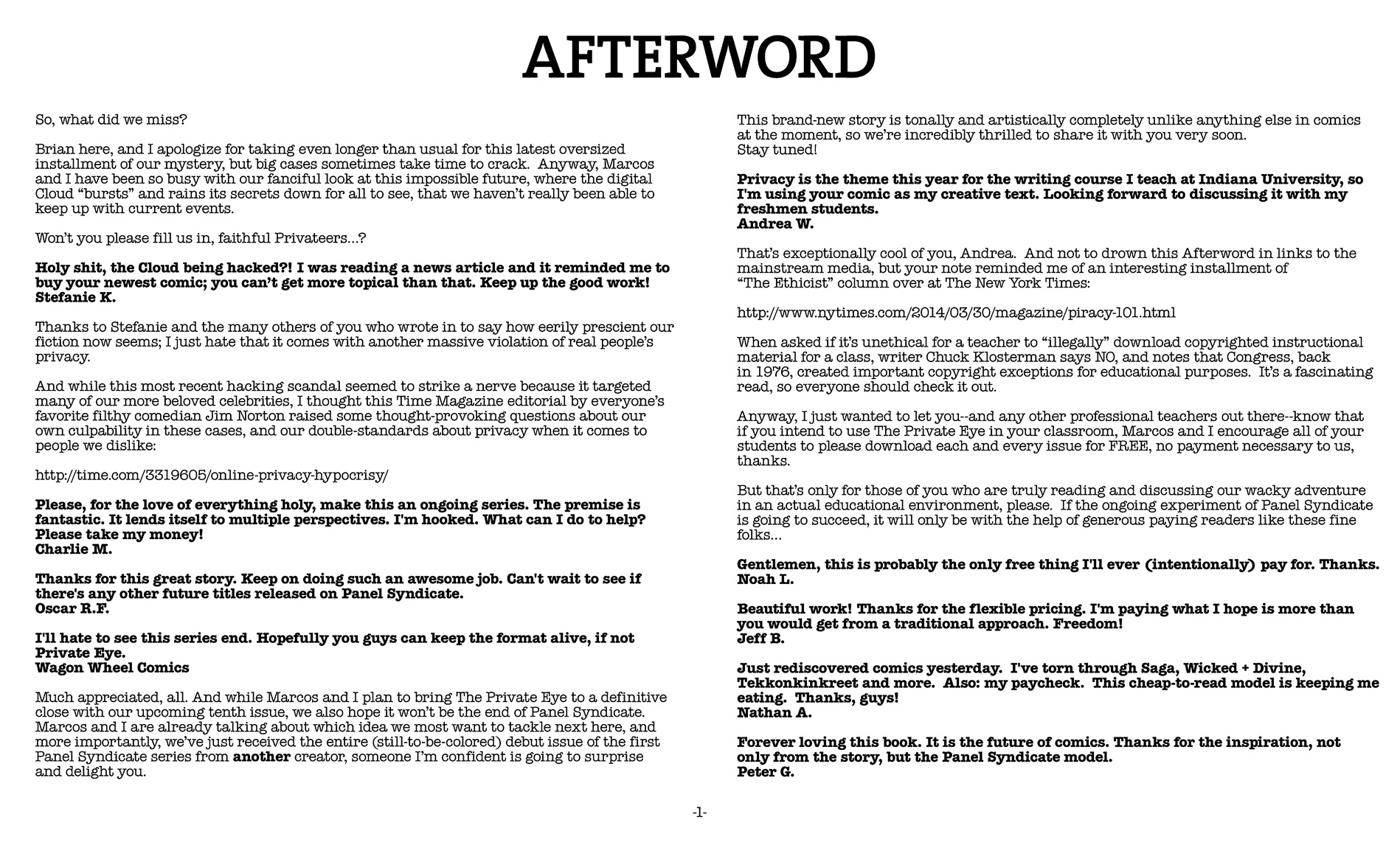 Read online The Private Eye comic -  Issue #8 - 27