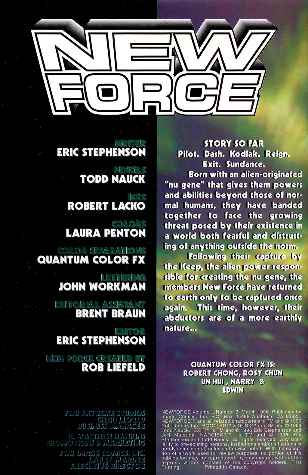 Read online New Force comic -  Issue #3 - 2