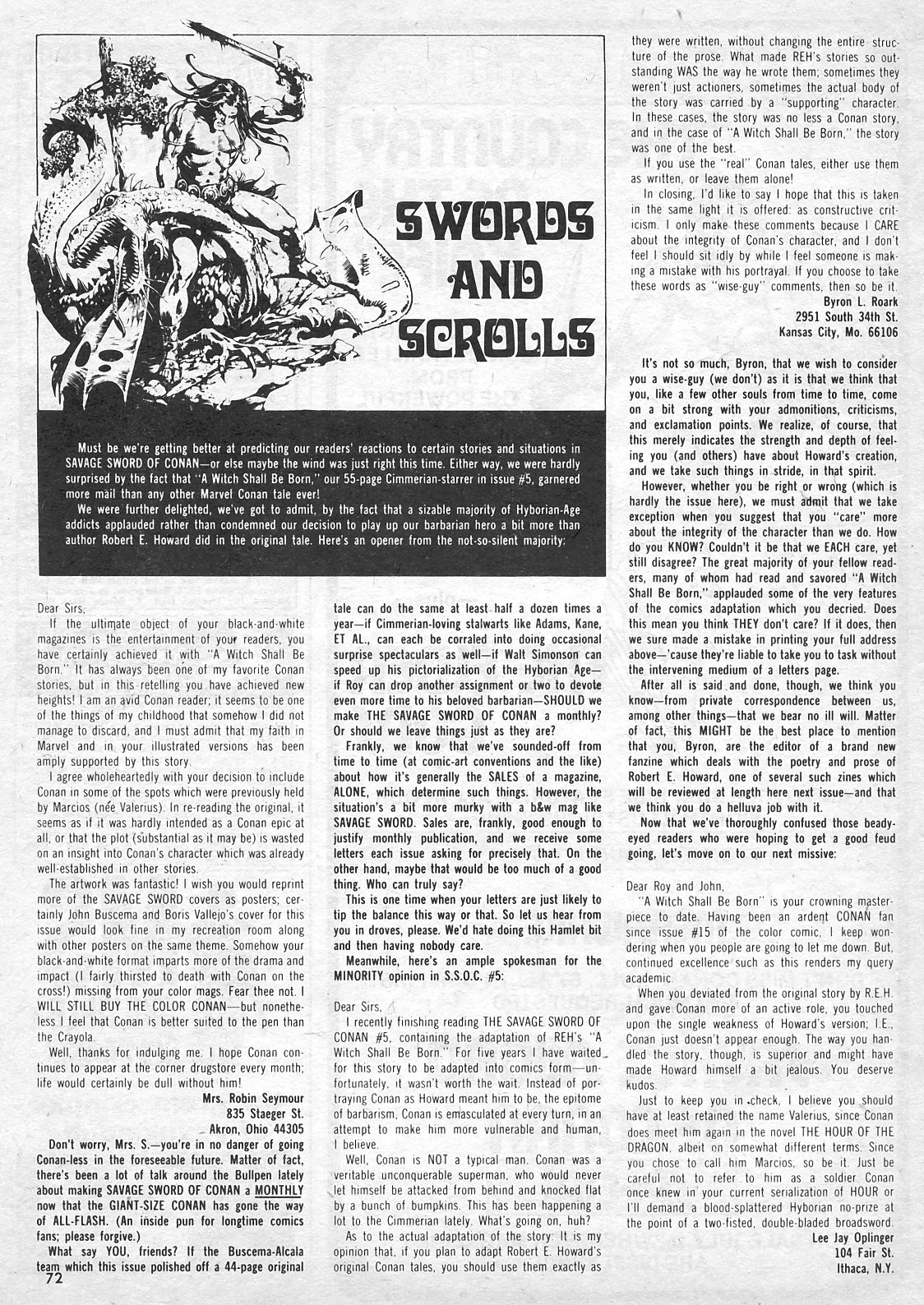 Read online The Savage Sword Of Conan comic -  Issue #7 - 72