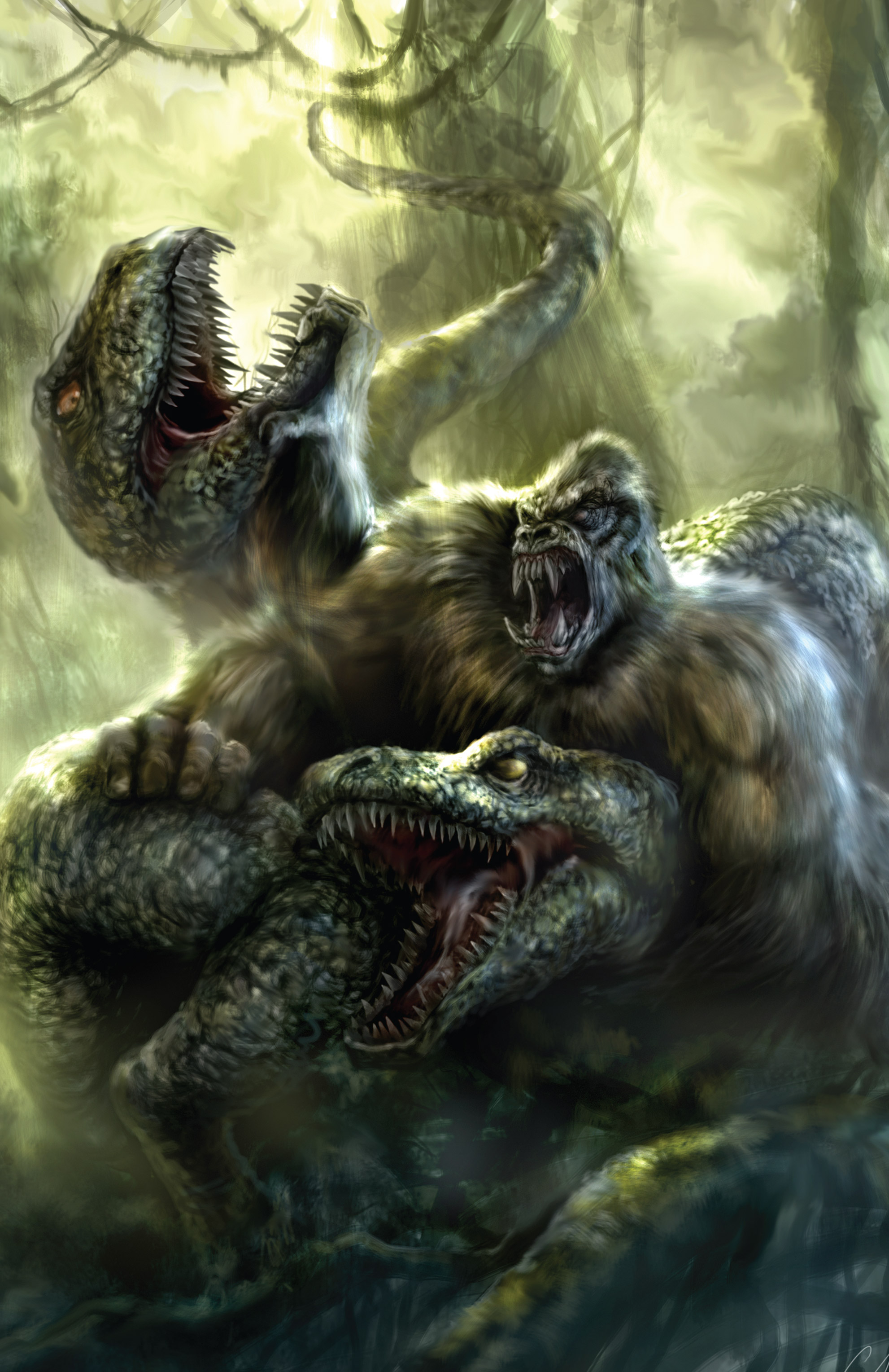 Read online American Mythology Dark: Werewolves vs Dinosaurs comic -  Issue #2 - 28