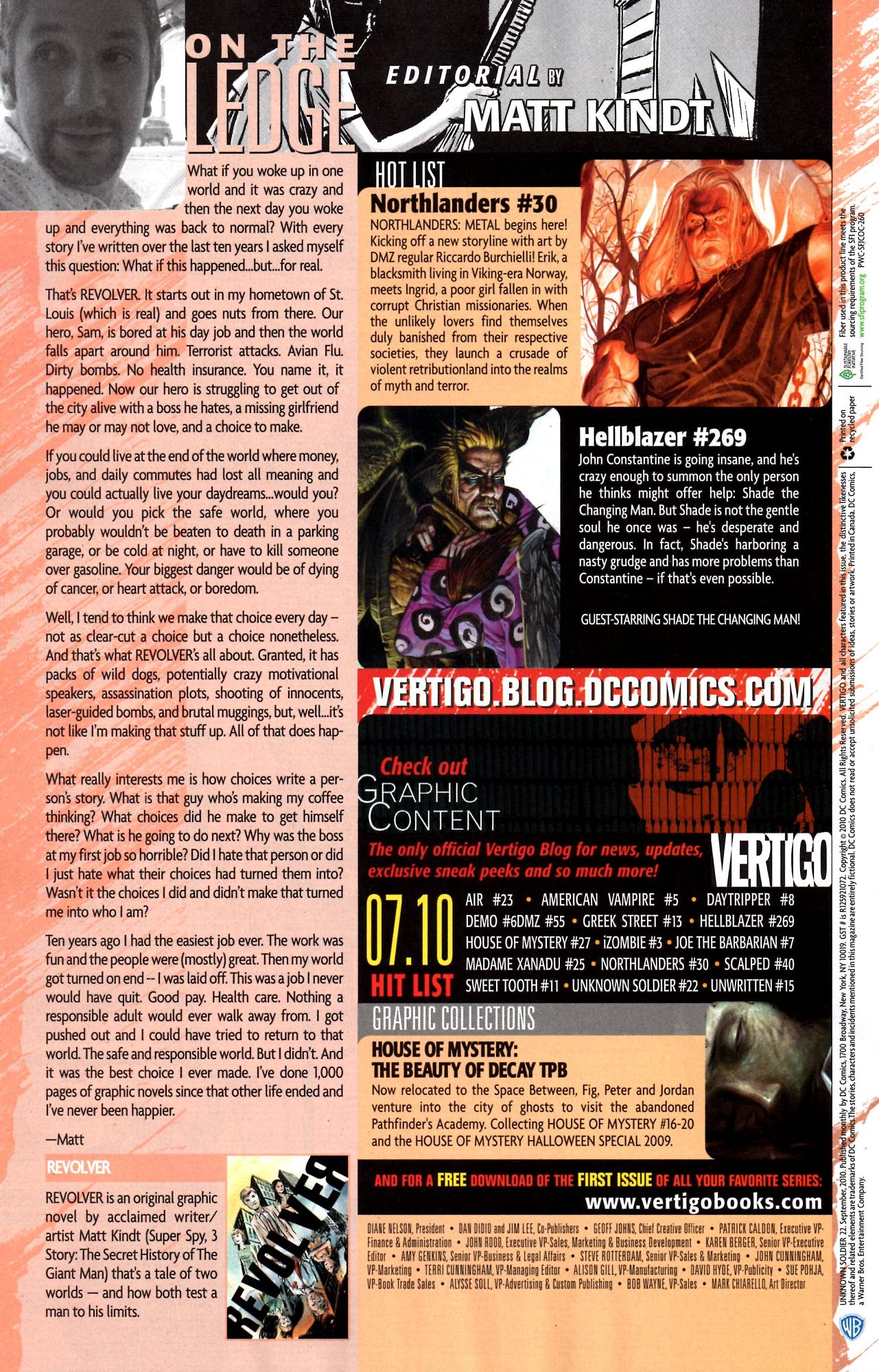 Read online Unknown Soldier (2008) comic -  Issue #22 - 25