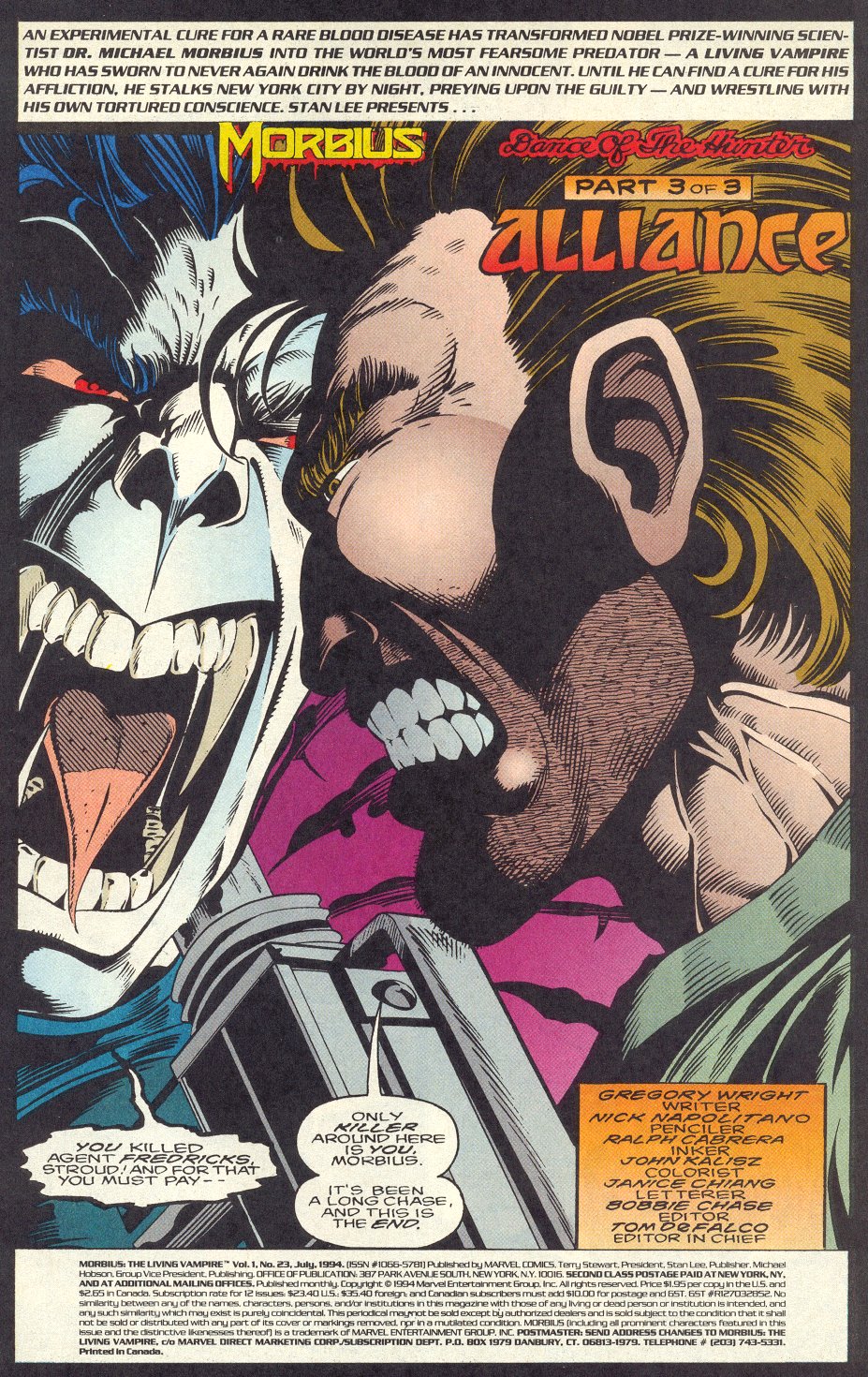 Read online Morbius: The Living Vampire (1992) comic -  Issue #23 - 2