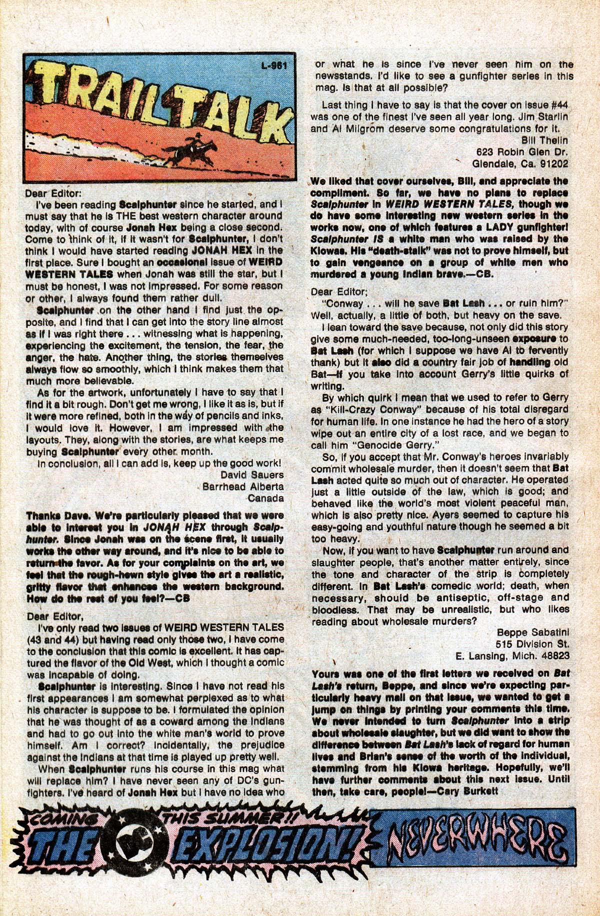 Read online Weird Western Tales (1972) comic -  Issue #47 - 32