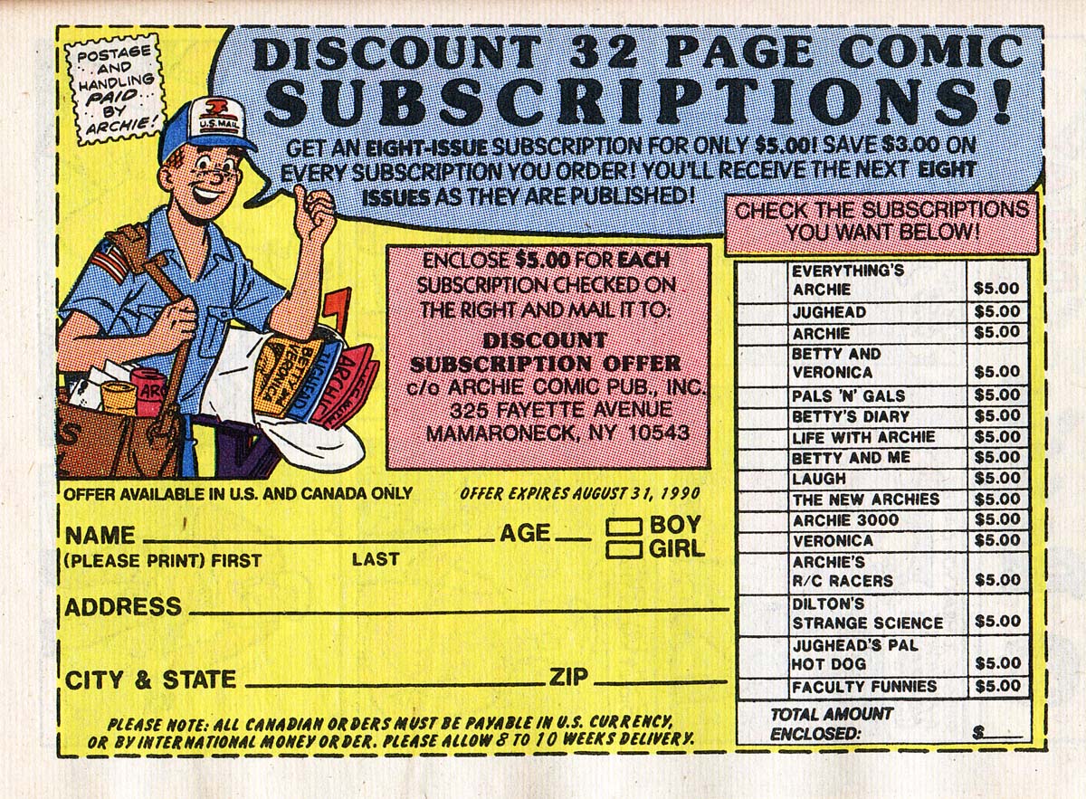 Read online Betty and Veronica Digest Magazine comic -  Issue #42 - 48