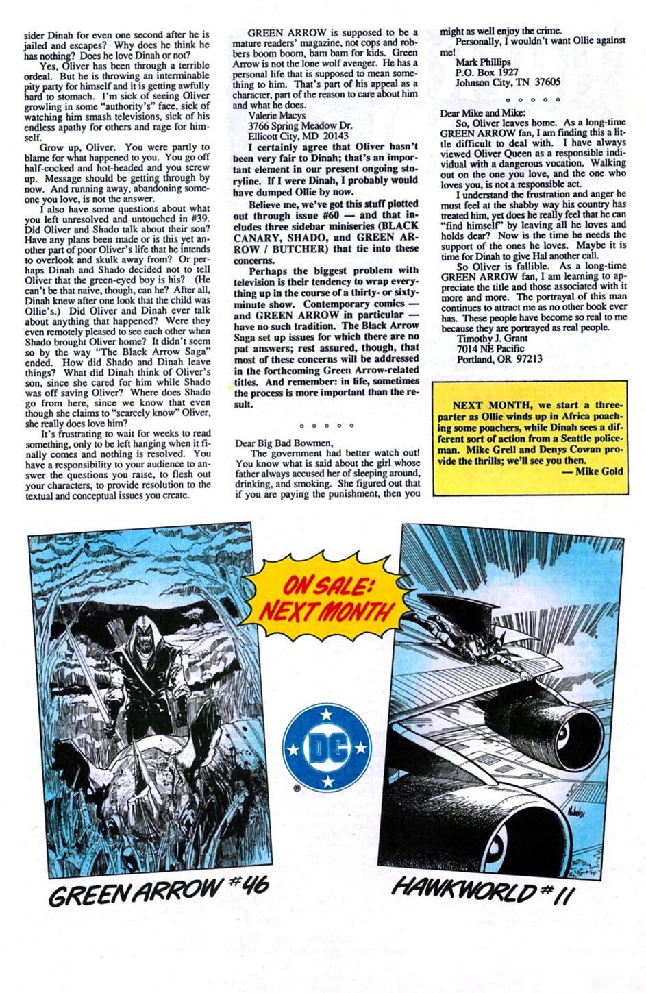 Read online Green Arrow (1988) comic -  Issue #45 - 25