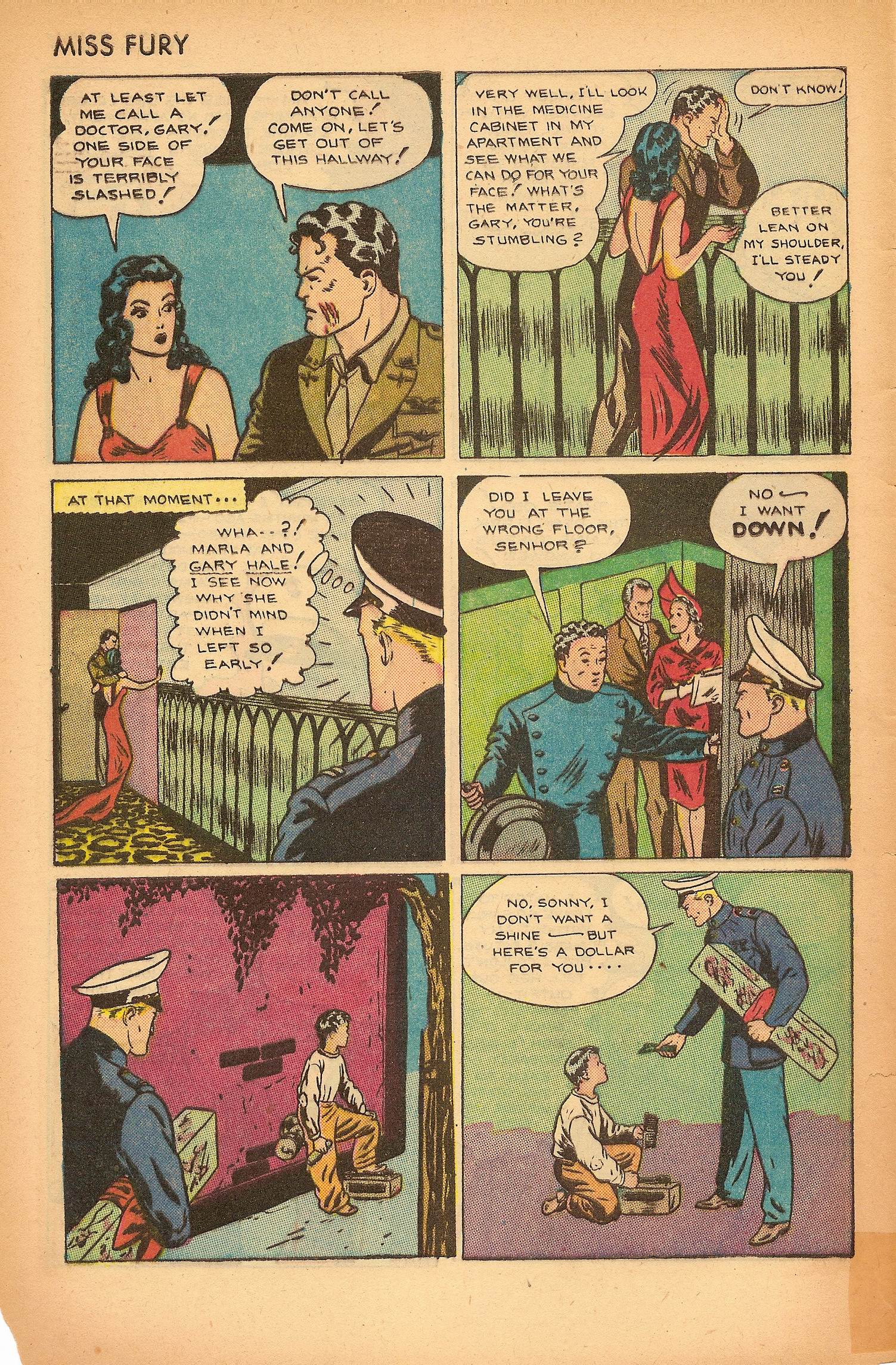 Read online Miss Fury (1942) comic -  Issue #7 - 32