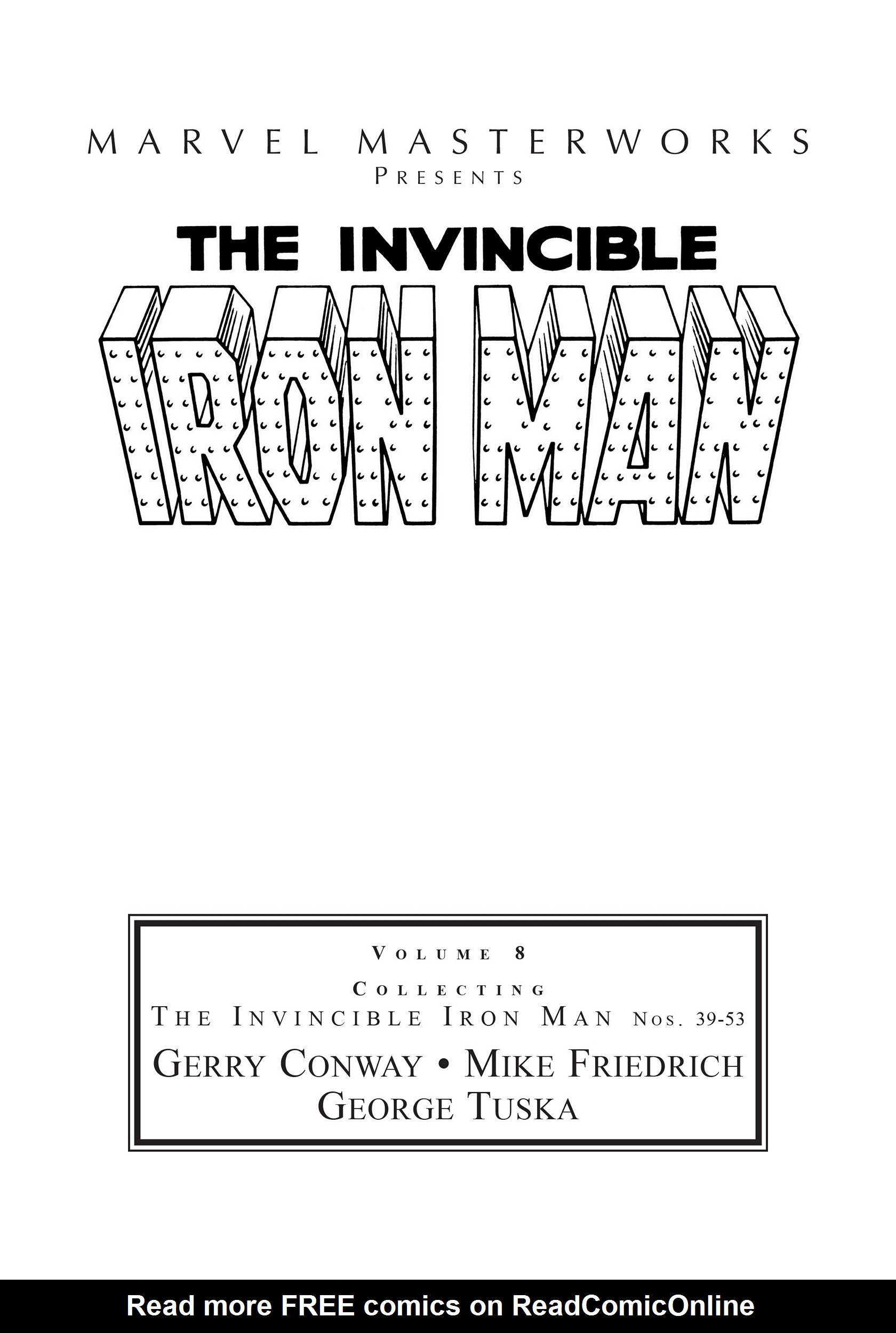 Read online Marvel Masterworks: The Invincible Iron Man comic -  Issue # TPB 8 (Part 1) - 2