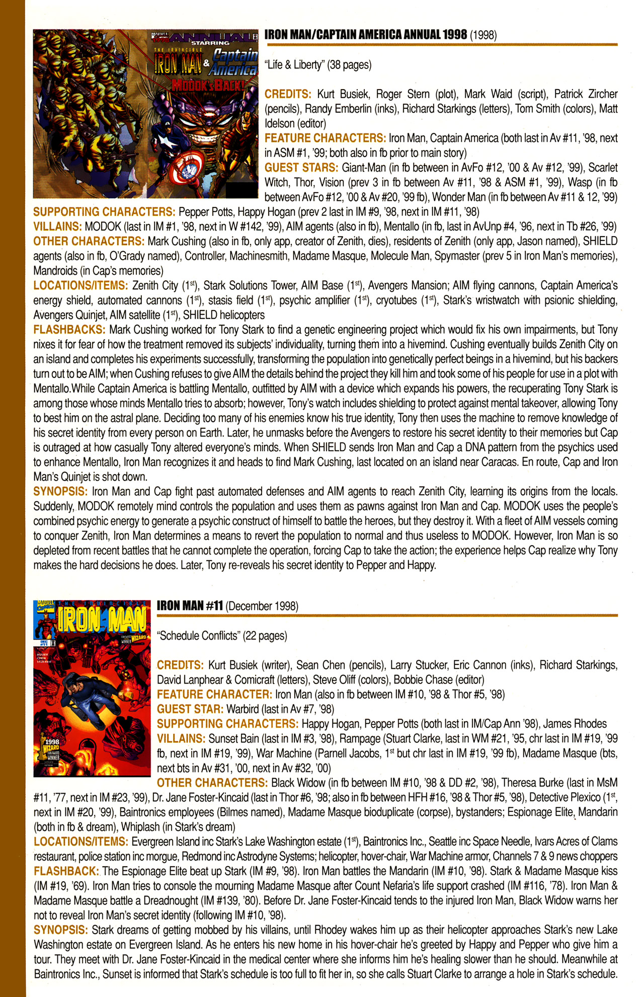 Read online Official Index to the Marvel Universe comic -  Issue #10 - 32