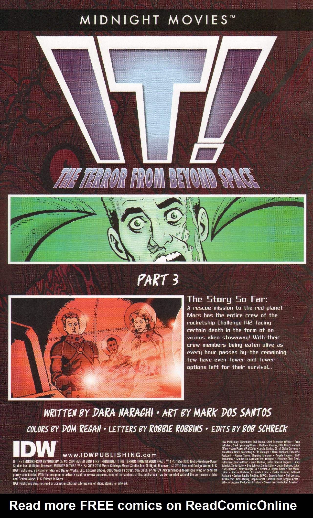 Read online IT! The Terror From Beyond Space comic -  Issue #3 - 2