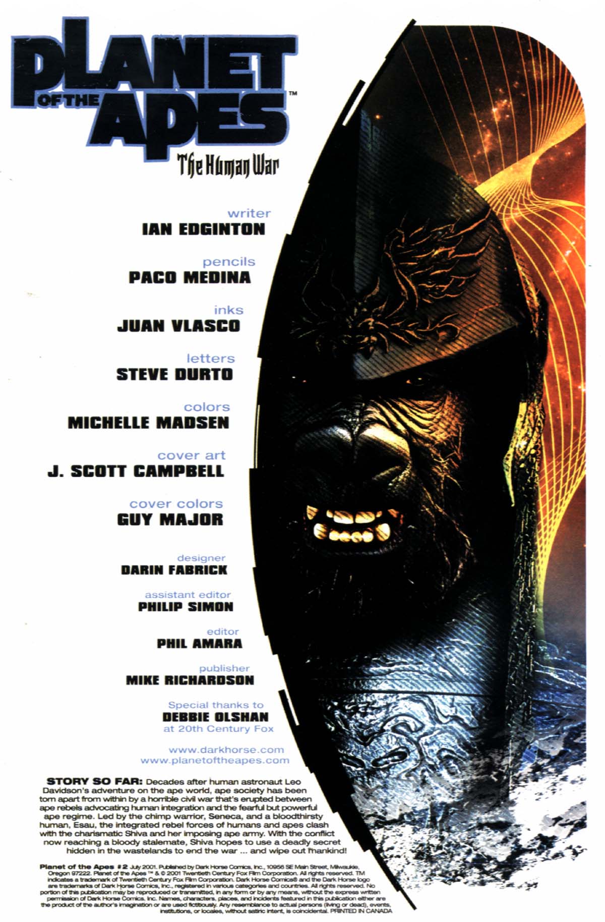 Read online Planet of the Apes: The Human War comic -  Issue #2 - 2