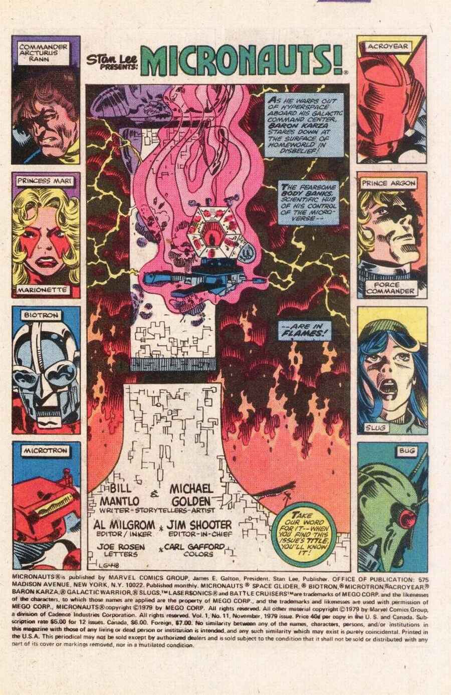 Read online Micronauts (1979) comic -  Issue #11 - 2