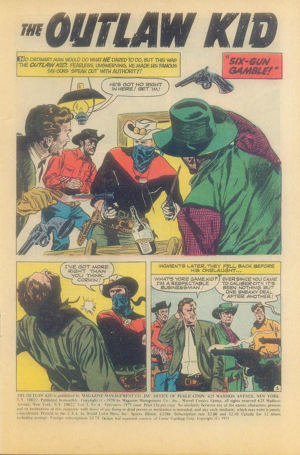 Read online The Outlaw Kid (1970) comic -  Issue #4 - 3
