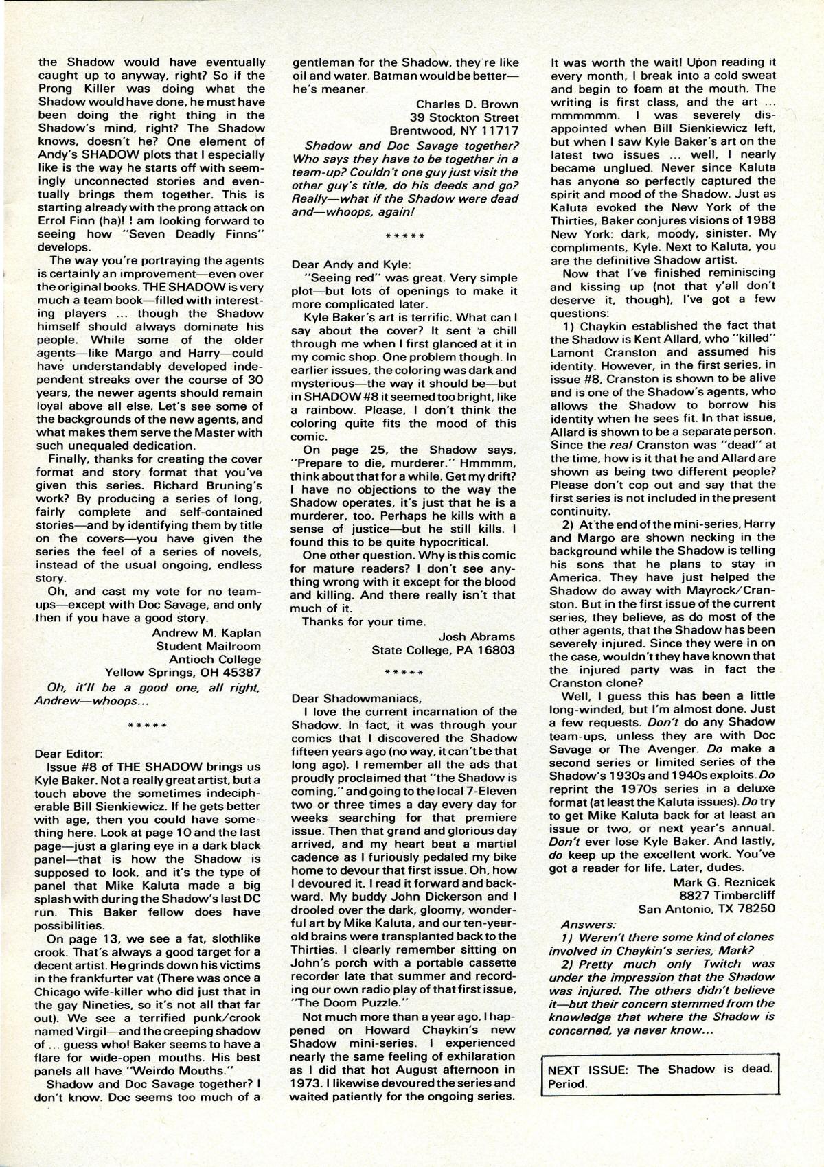 Read online The Shadow (1987) comic -  Issue #13 - 35