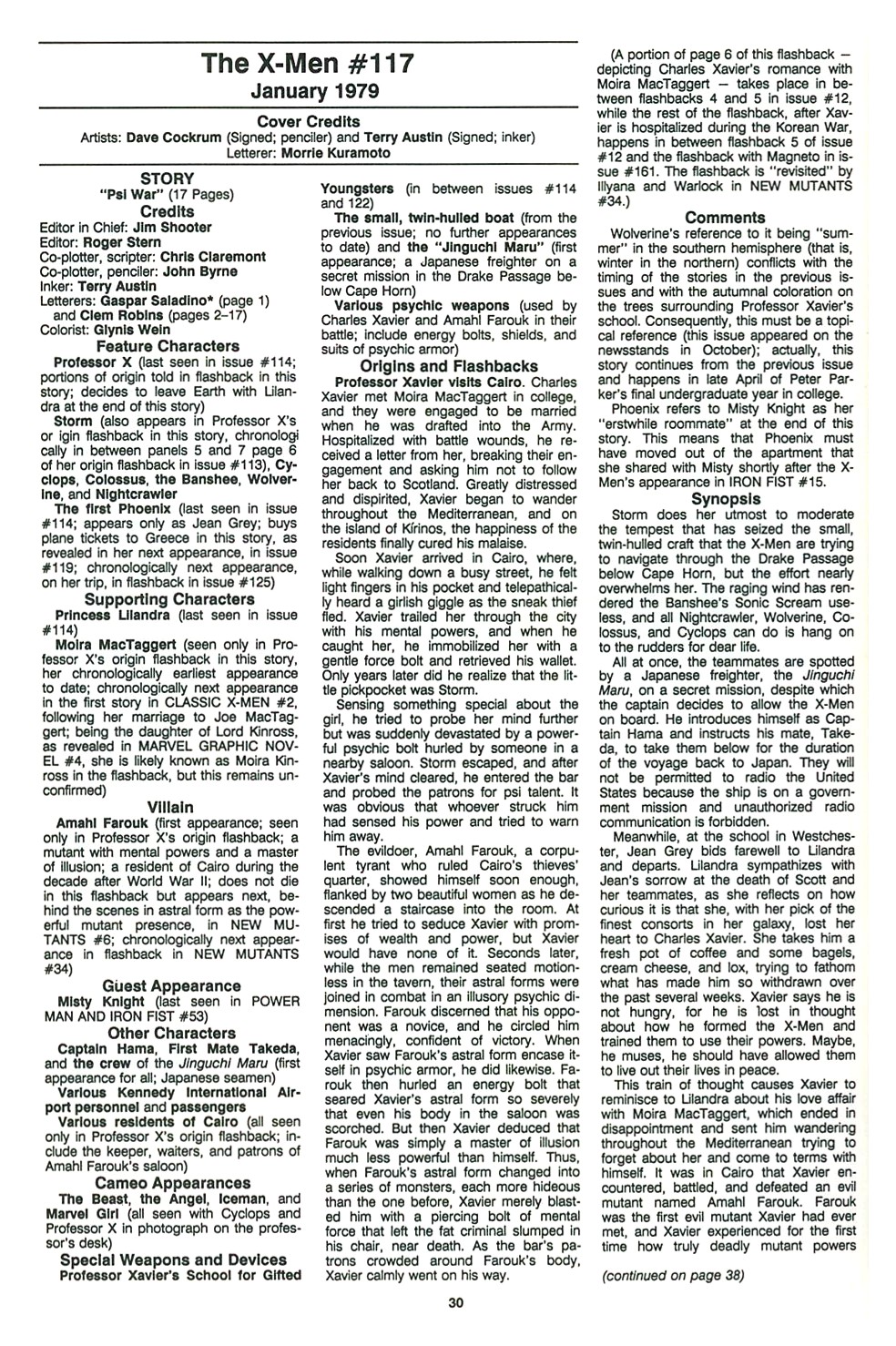 Read online The Official Marvel Index To The X-Men comic -  Issue #6 - 32