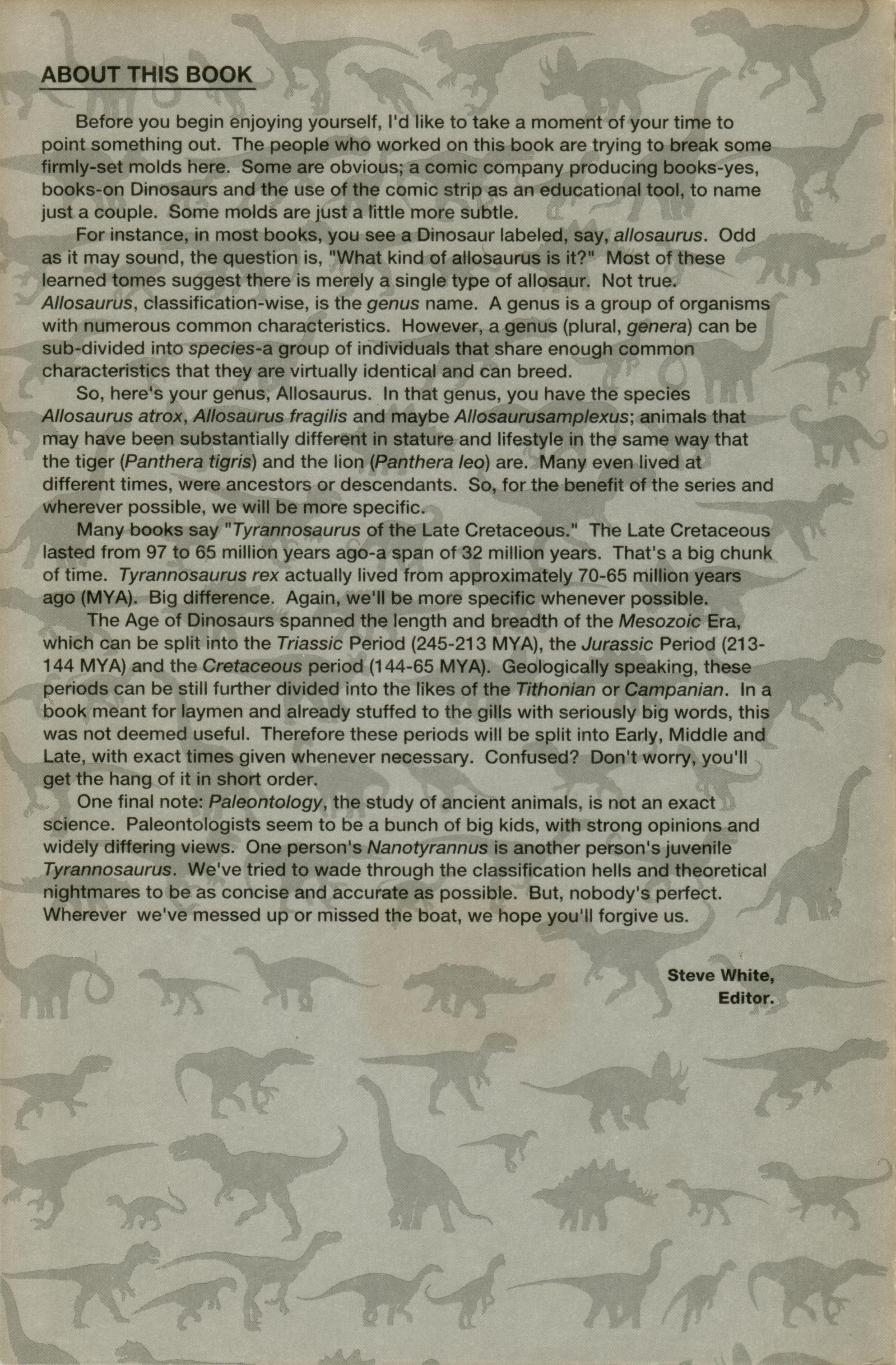 Read online Dinosaurs, A Celebration comic -  Issue #1 - 2